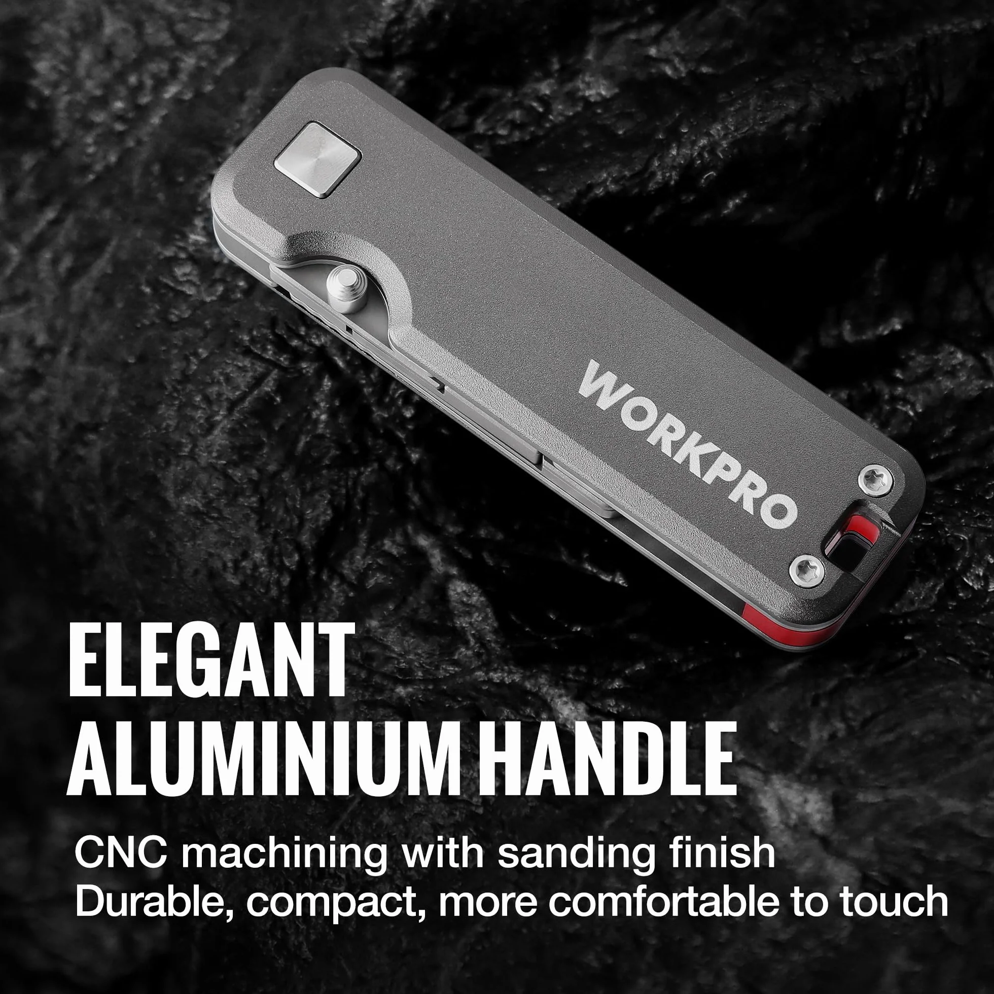 WORKPRO Titanium CNC nóż hobbystyczny z dodatkowymi 10 ostrzami, aluminiowym uchwytem