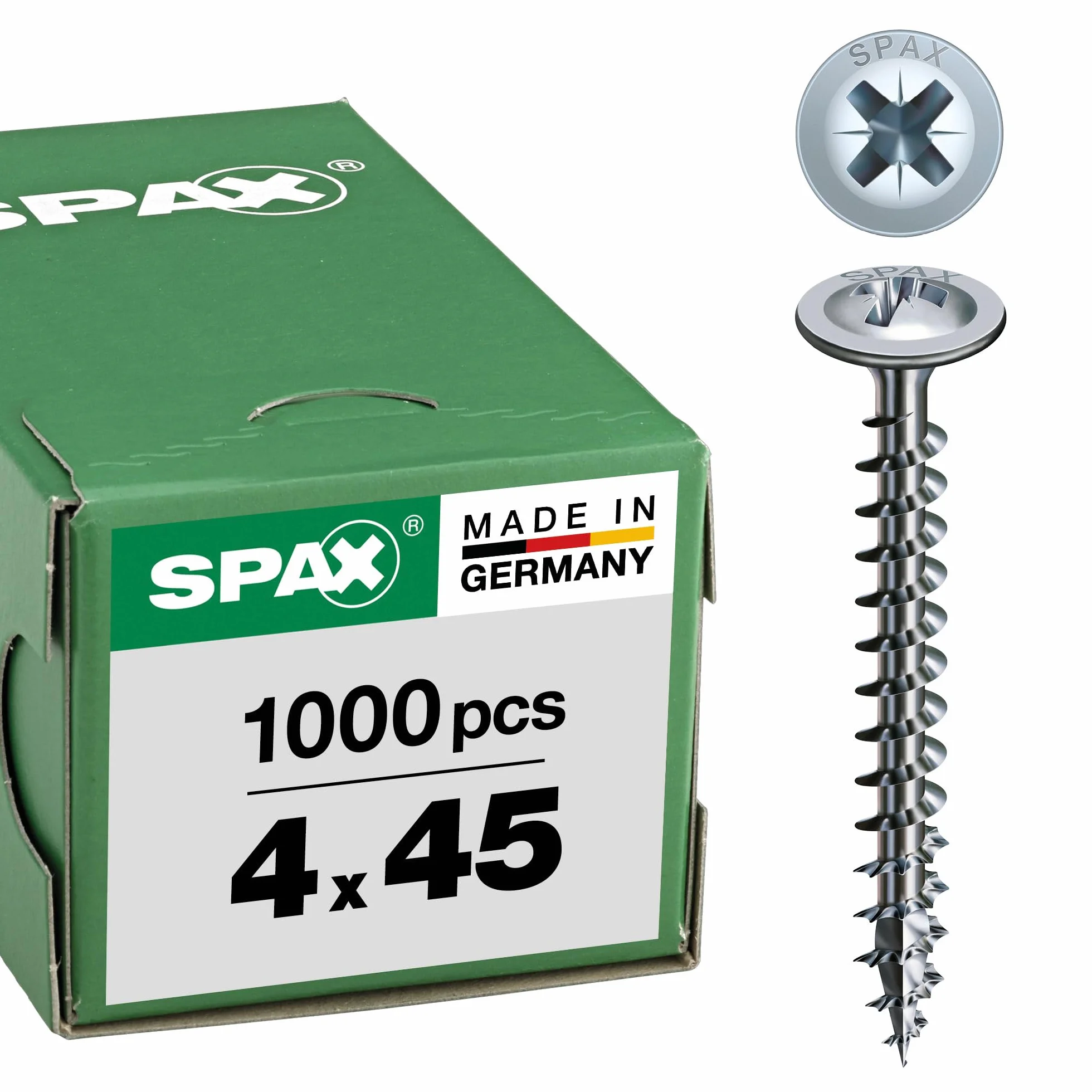 Spax Uniwersalna ramka na zdjęcia śruba Phillips Z 4Cut, w pełni gwintowana tylna pusta, ocynkowana, A2J – 0281010350172, 281010400452
