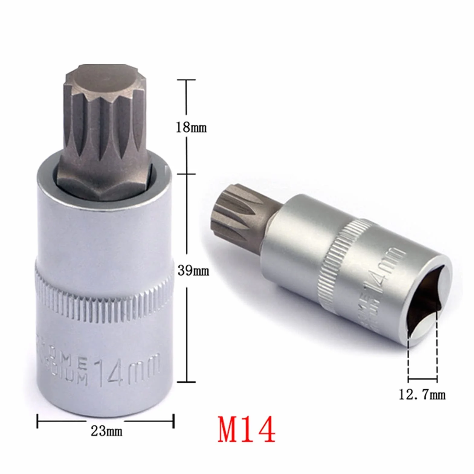 8 szt. 1/4" 3/8" 1/2" Zestaw nasadek Torx, adapter imbusowy, bity wielowypustowe, głowica uniwersalna do klucza dynamometrycznego, grzechotka, klucz nasadowy, uchwyt wiertarski