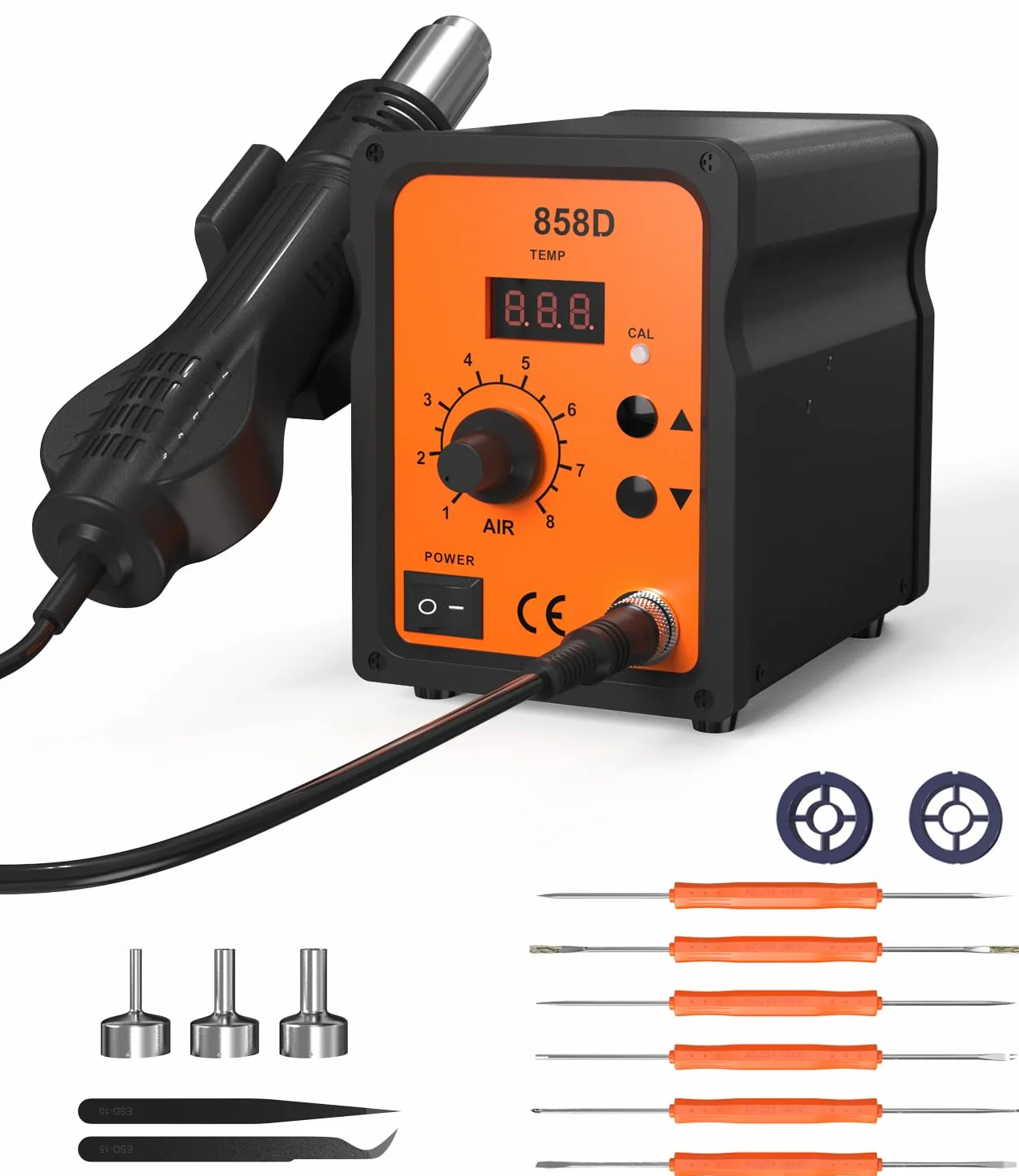 700W Stacja lutownicza na gorące powietrze (orange)
