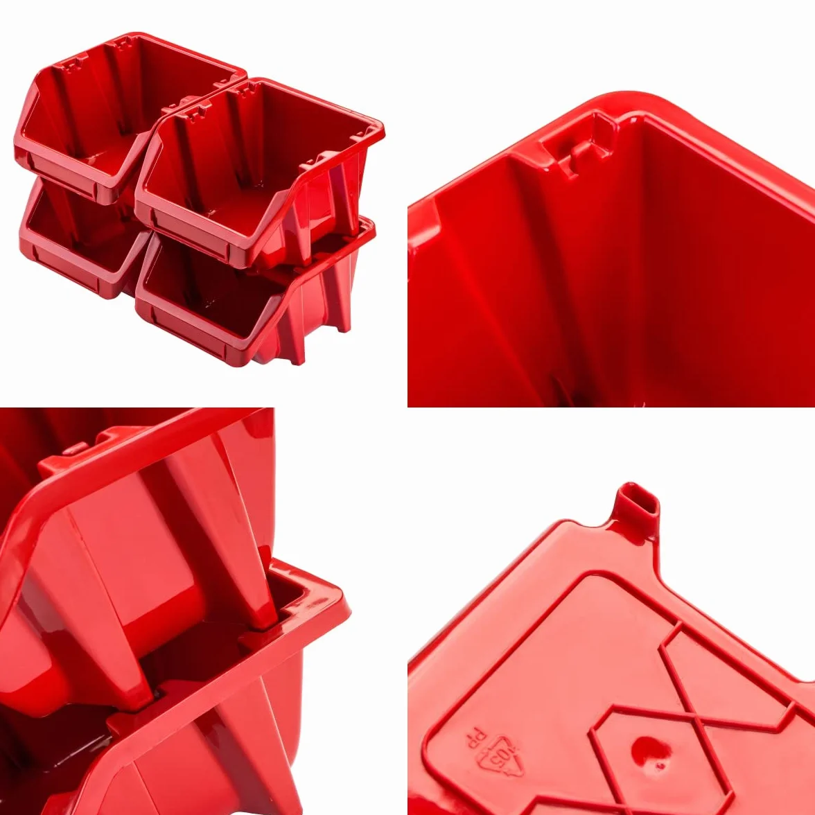 Regał warsztatowy ścienny z pojemnikami 115x39 cm 27 szt. system magazynowy