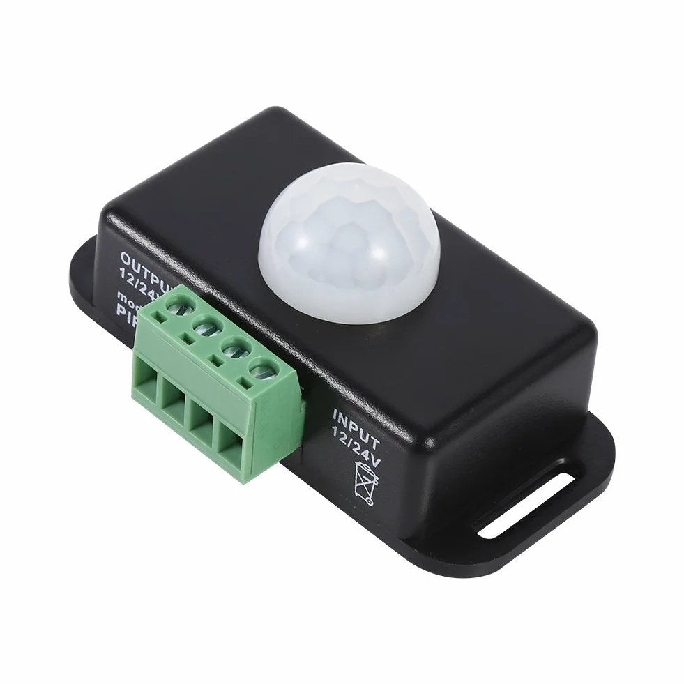 Moduł LED 12V Bewegingssensor, Detektor Ruchu PIR 12-woltowy Przełącznik Czujnikowy do Listwy Oświetleniowej LED DC 12V 24V Bezpieczeństwo Ciała na podczerwień