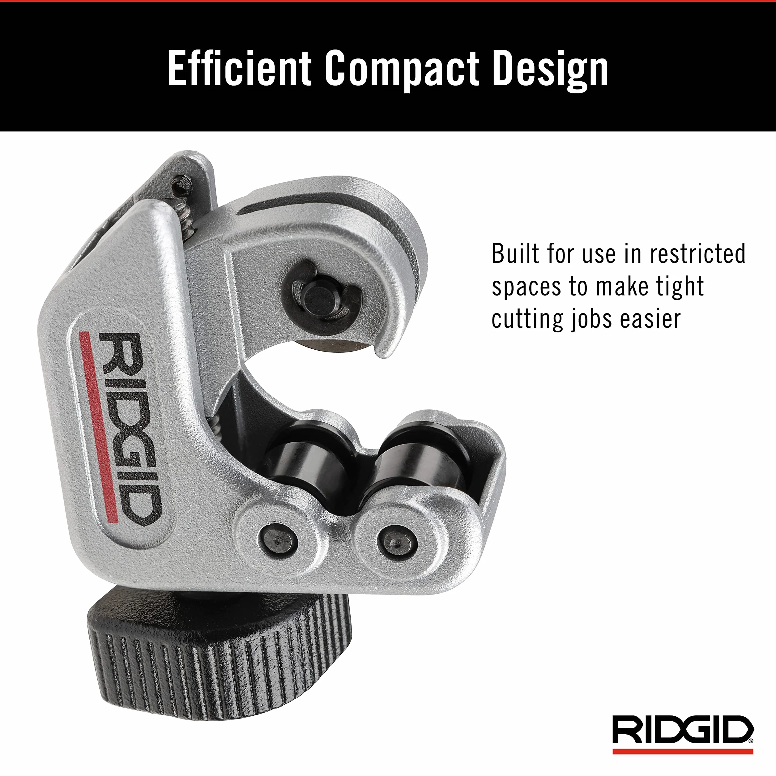 RIDGID 40617 model 101 mini obcinak do rur do wąskich obszarów roboczych, obcinak do rur od 6 mm do 28 mm