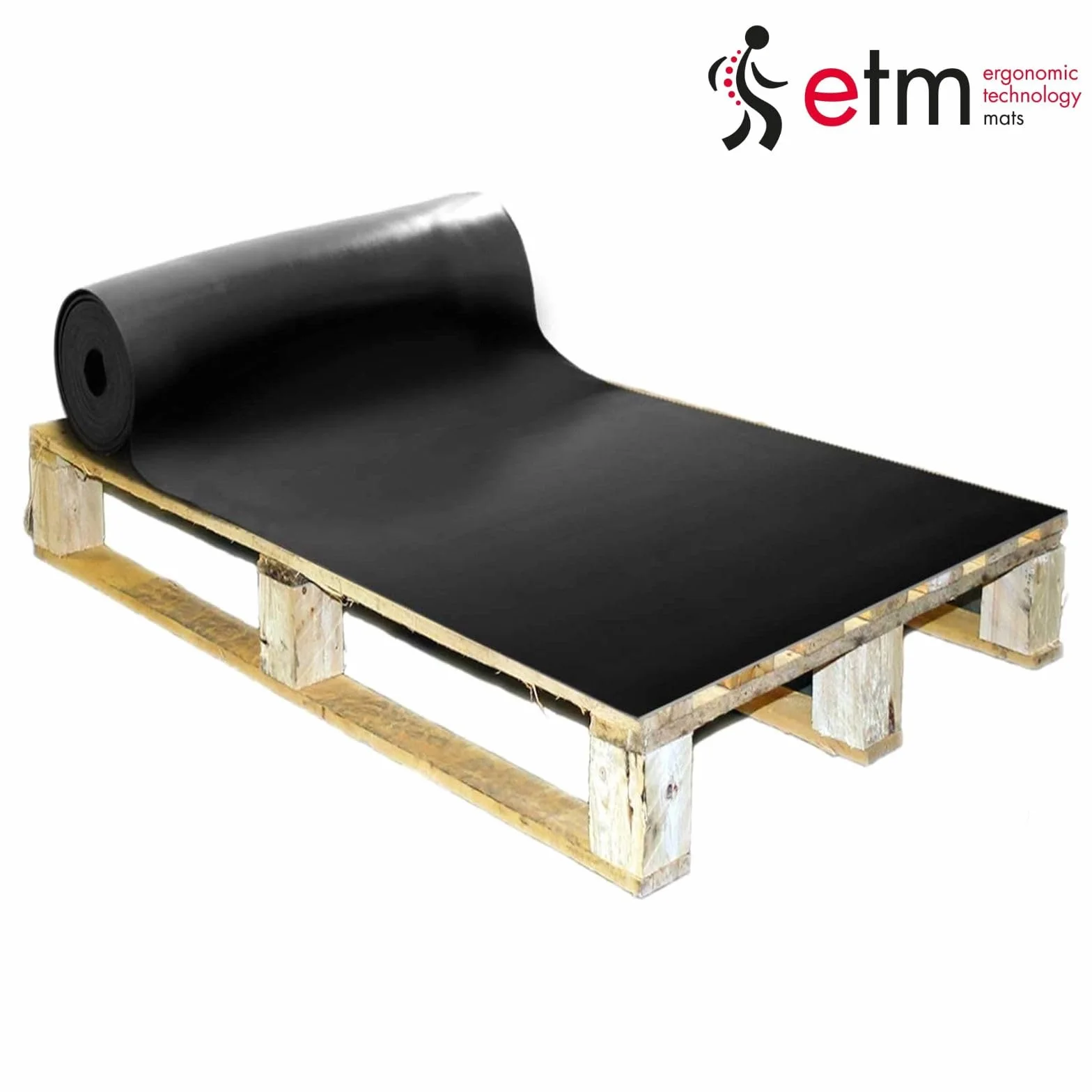 ETM SBR Mata gumowa 120 x 50 cm. 10 mm - sprzedawana na metry – czarna i gładka – mata ochronna budynku, mata antypoślizgowa, gumowa mata podłogowa – wykładzina podłogowa, gumowa płyta gumowa paski