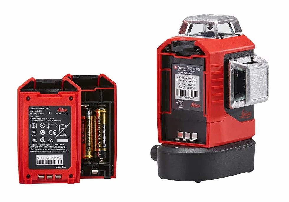 Leica Lino L6Gs – 3 x 360 stopni laser liniowy z akumulatorem litowo-jonowym i ładowarką w torbie (zielony laser, obszar roboczy: 35 m)