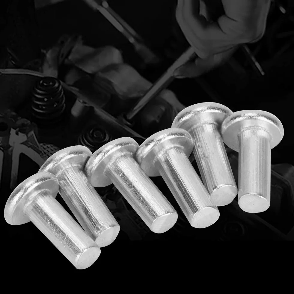 100 Sztuk Aluminiowych Nitów Ślepych M4x10mm do Montażu Blach Metalowych Przemysłowych i Domowych Nit Ślepy Płaski dla Profesjonalnego Użytku