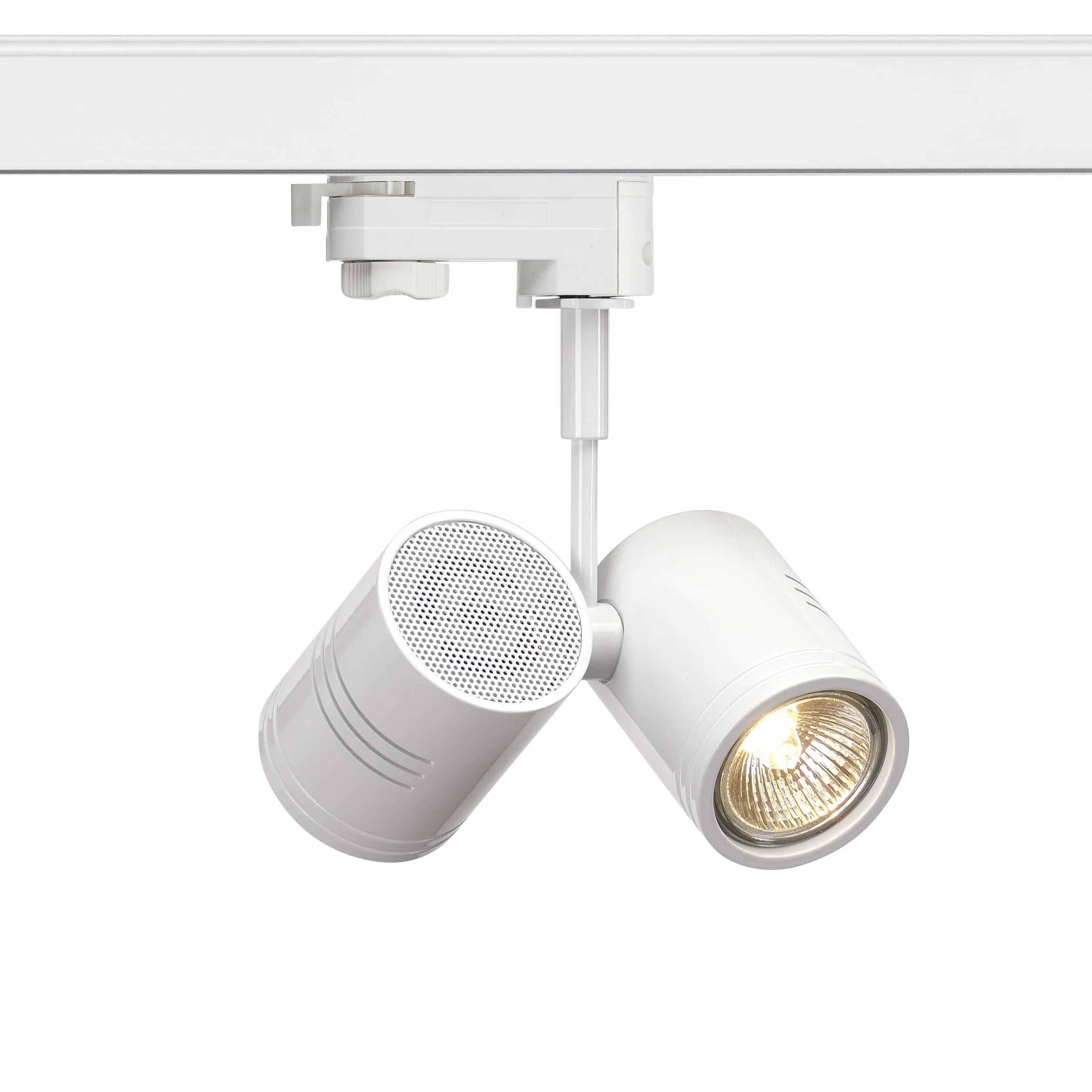 SLV Bima II głowica świetlna, 2 x GU10, wraz z adapterem 3-pinowym, maksymalnie 50 W, matowa biel 152231