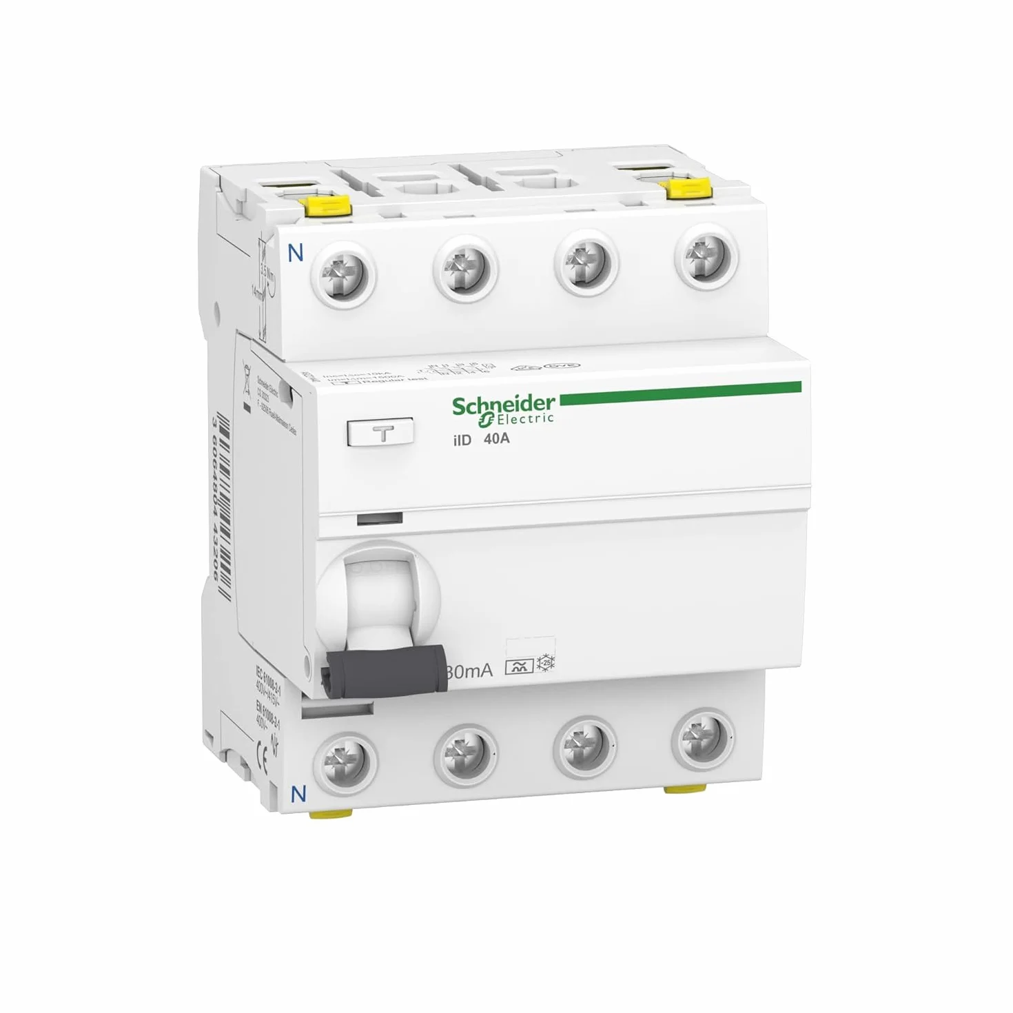 Schneider Electric Wyłącznik Różnicoprądowy, Biały, Typ A