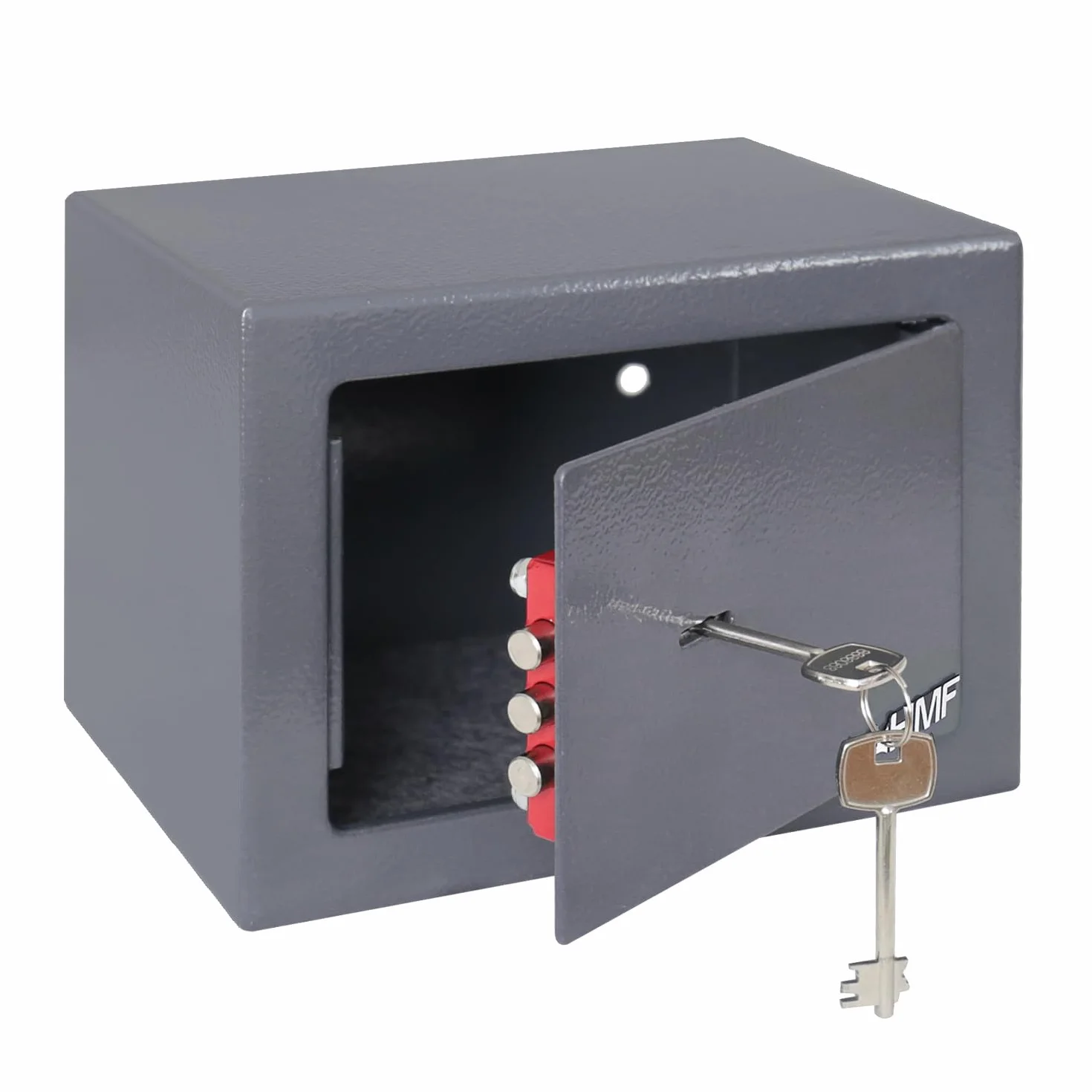 HMF 49216-11 Mały sejf z kluczem, sejf meblowy | 23 x 17 x 17 cm | antracytowy