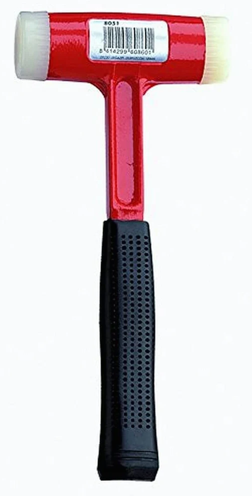 Bellota 8051-44 młotek ochrona przed odbiciem z plastikowym uchwytem, końcówki z wymiennego nylonu 44 mm