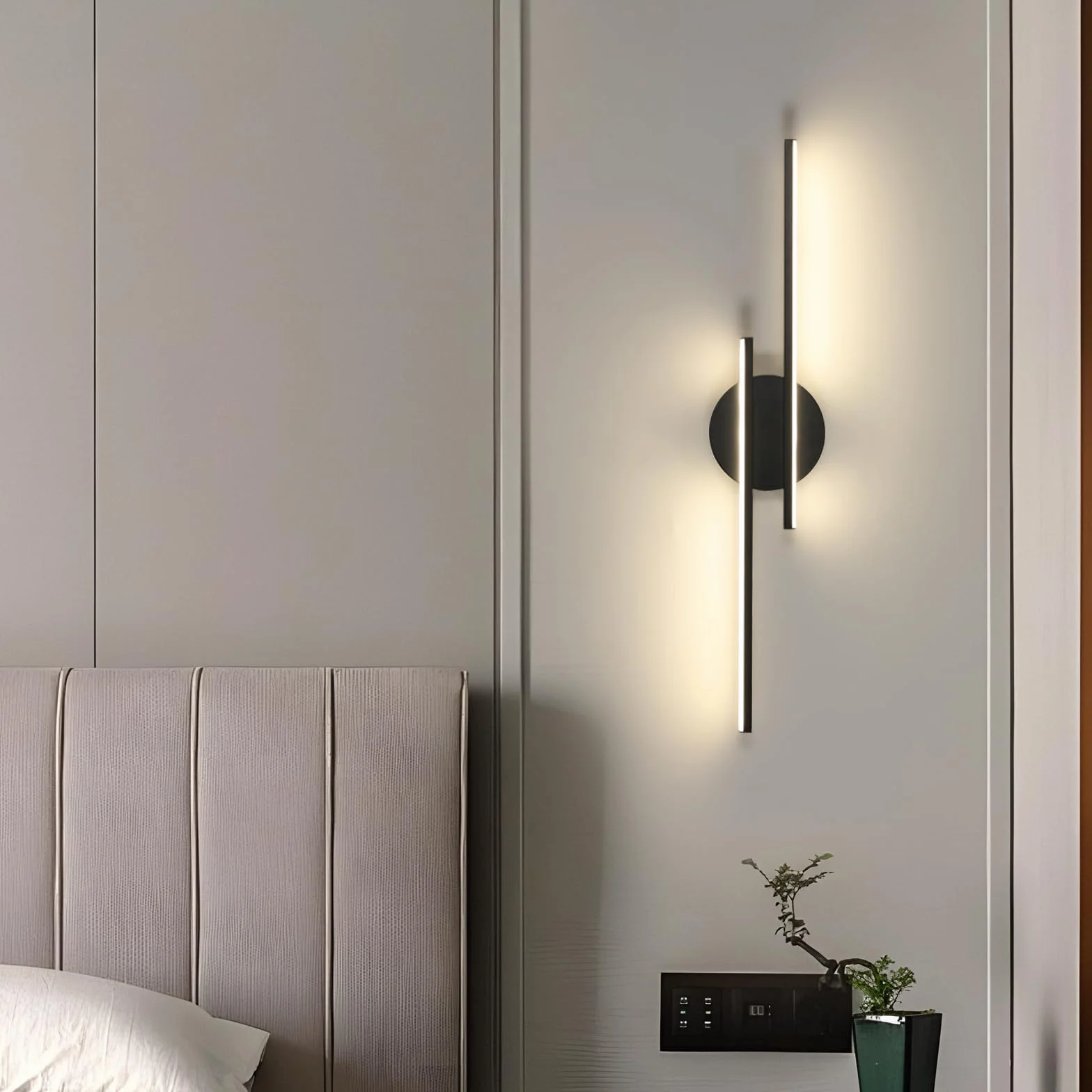 Lampa ścienna do wnętrz, LED, czarna, 4500 K
