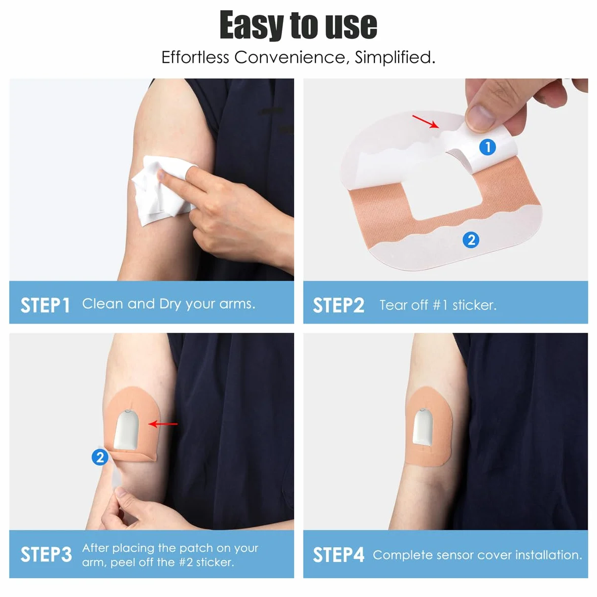 Omnipod 5 plastry wodoodporne 20 sztuk beżowe naklejki Overpatch