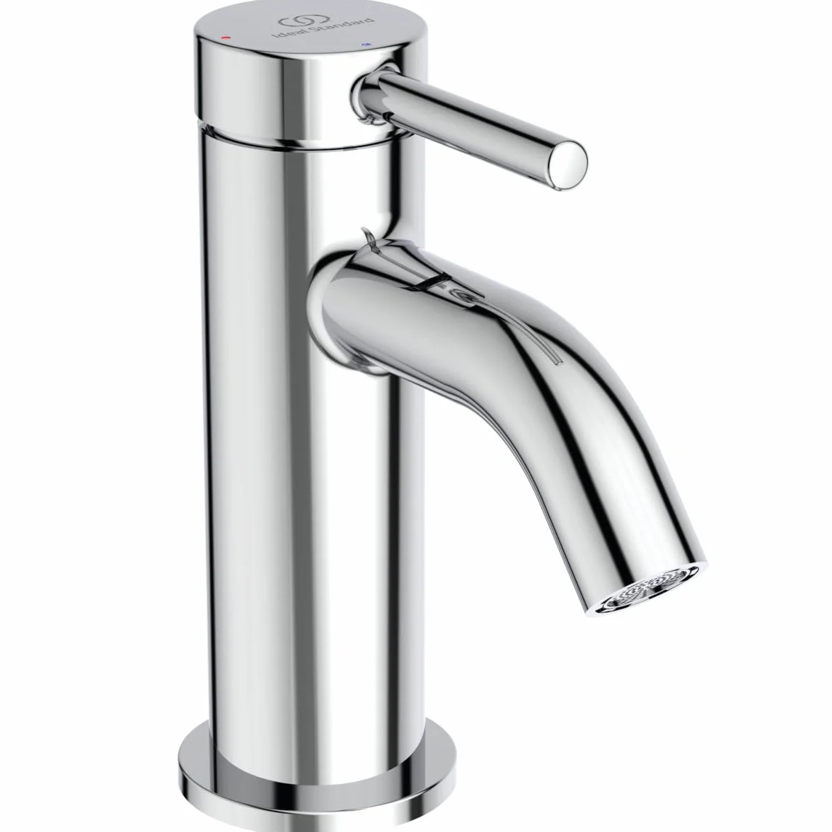 Ideal Standard Ceraline bateria jednouchwytowa mała, kompaktowa bateria umywalkowa z wkładem FirmaFlow, bez pręta i uchwytu Easyfix, chromowana