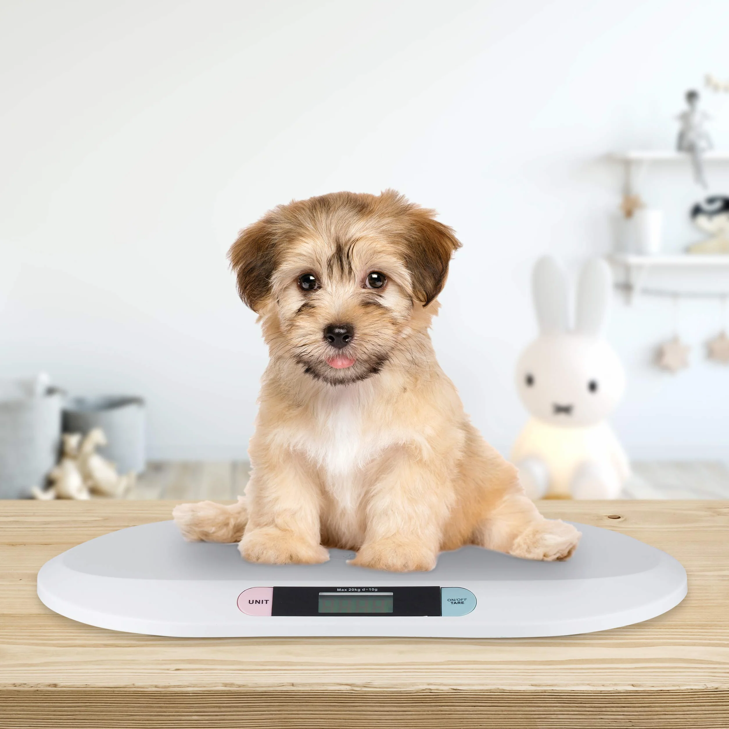 Relaxdays little Choice cyfrowa waga dla niemowląt do 20 kg, waga do karmienia piersią i zwierząt domowych, baterie w zestawie, biała