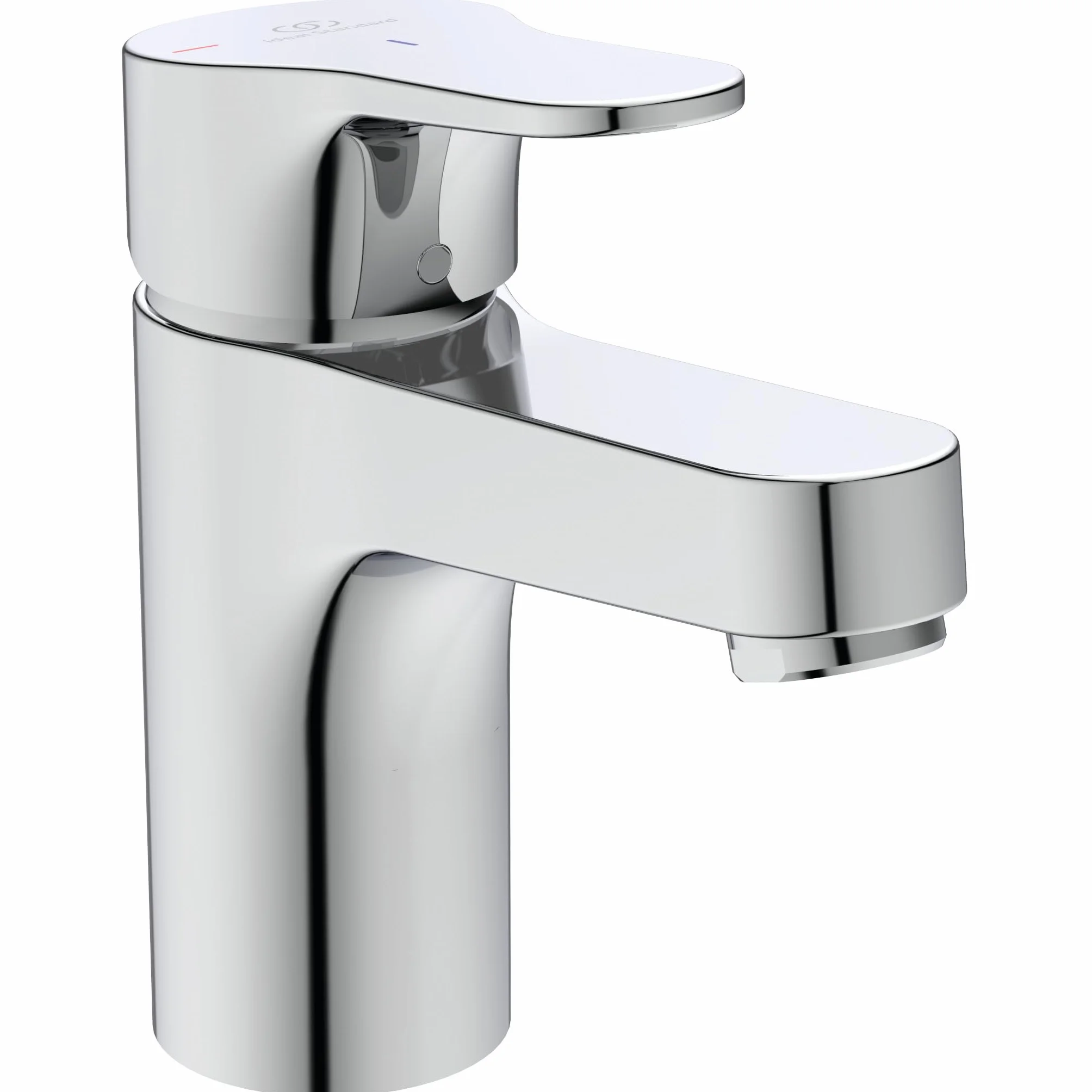 Ideal Standard - Cerabase, Mikser umywalkowy, Z technologią BlueStart®, Z prętem sterującym i wyładowczym 1-1/4", Chromowany