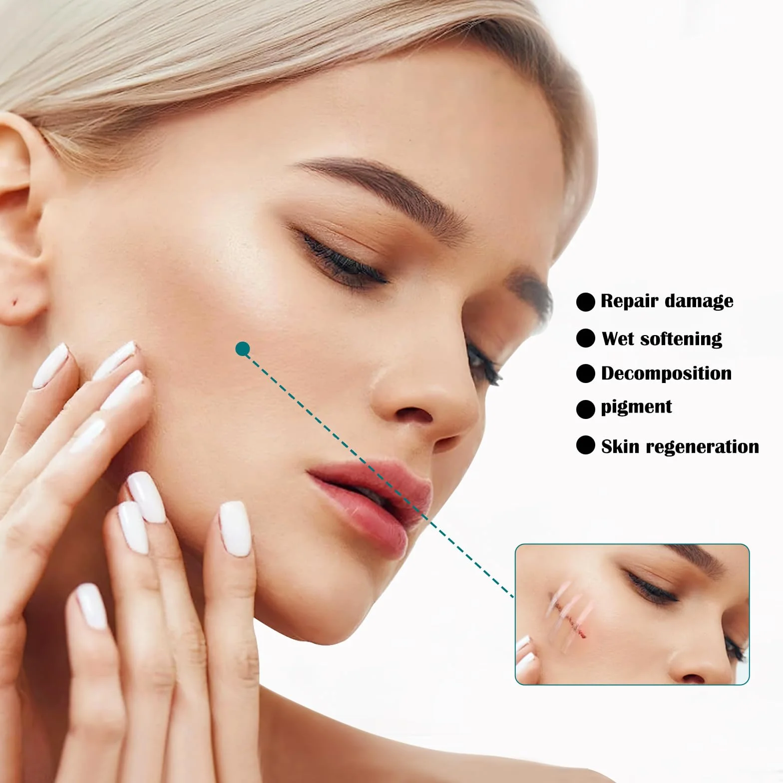 APOMOONS Silikonowy plaster na blizny, wałek do blizn, profesjonalny plaster na blizny dzięki sekcji C, wałek do blizn silikonowych, idealny do operacji, oparzeń, keloidów, trądziku (4 cm x 150 cm)