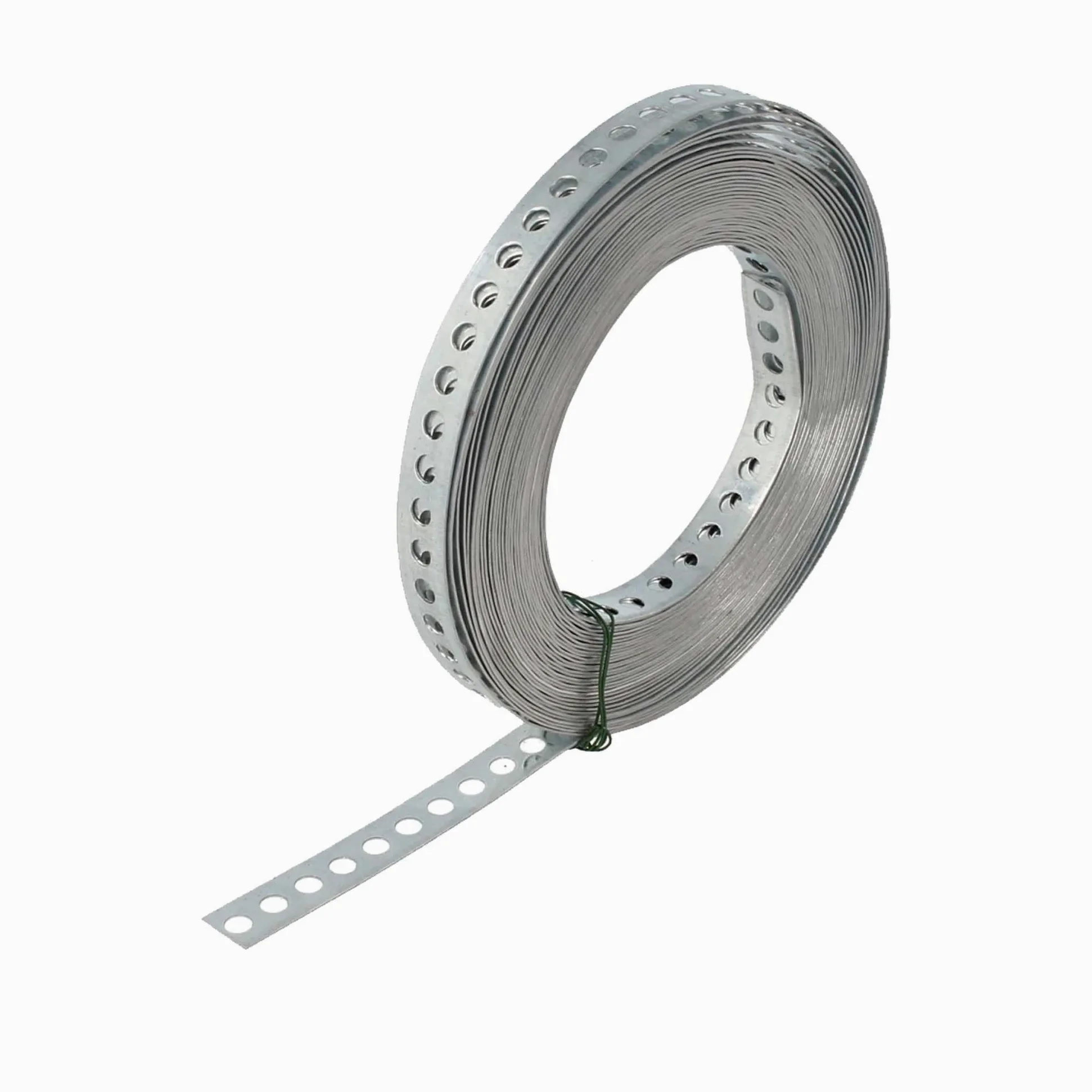 tecuro Taśma perforowana 12 mm x 10 m rolka, grubość materiału 0,6 mm, wymiar otworu Ø 5 mm - stal nierdzewna V2A - LBES12