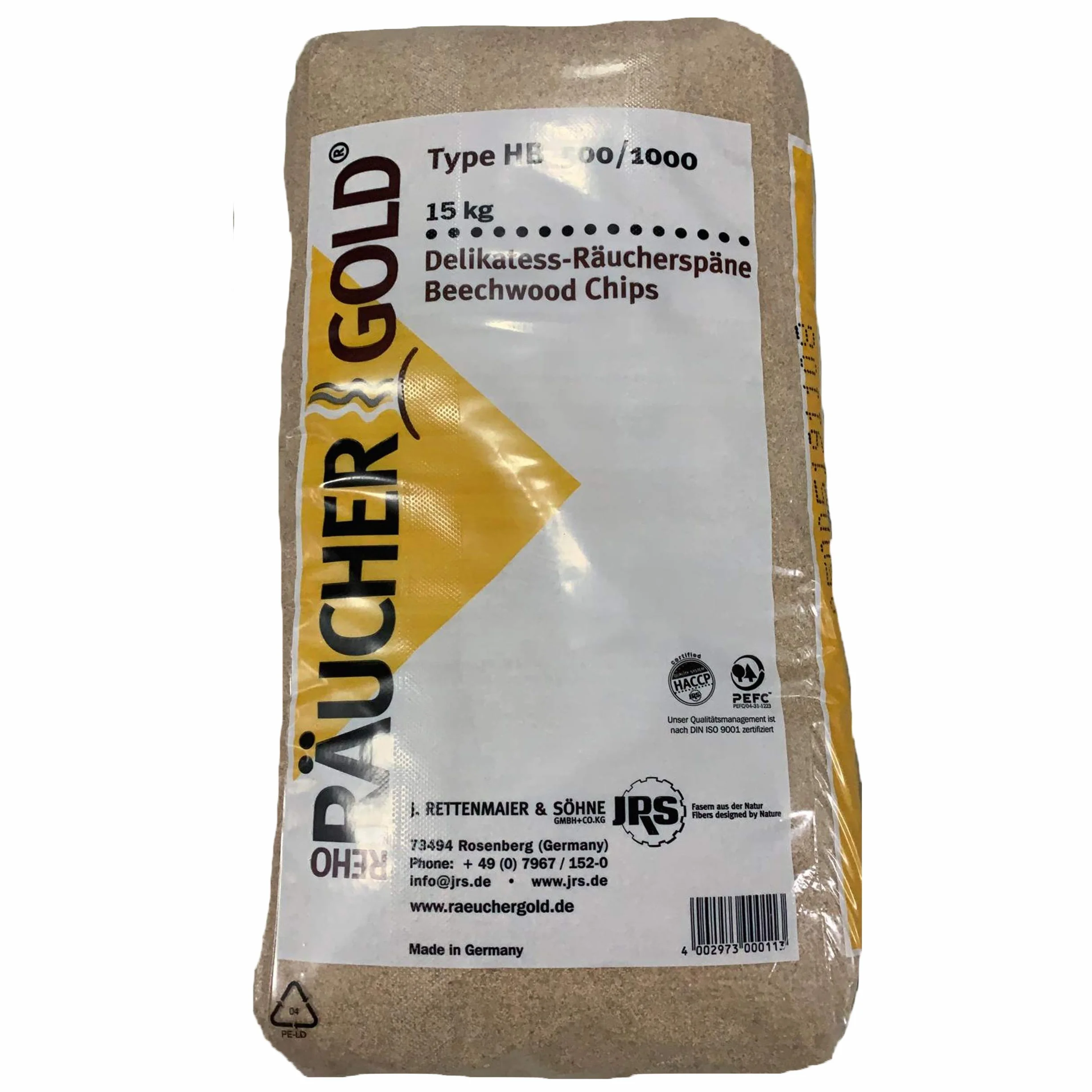 ASSCA RG HB 500/1000 15 kg räuchergold drewno bukowe drewno opałowe