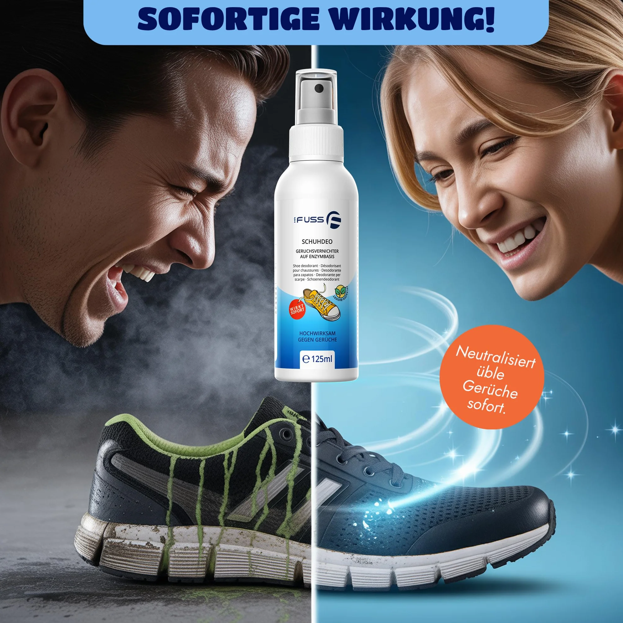Mr. Fuss Dezodorant do butów neutralizator zapachów spray 125 ml