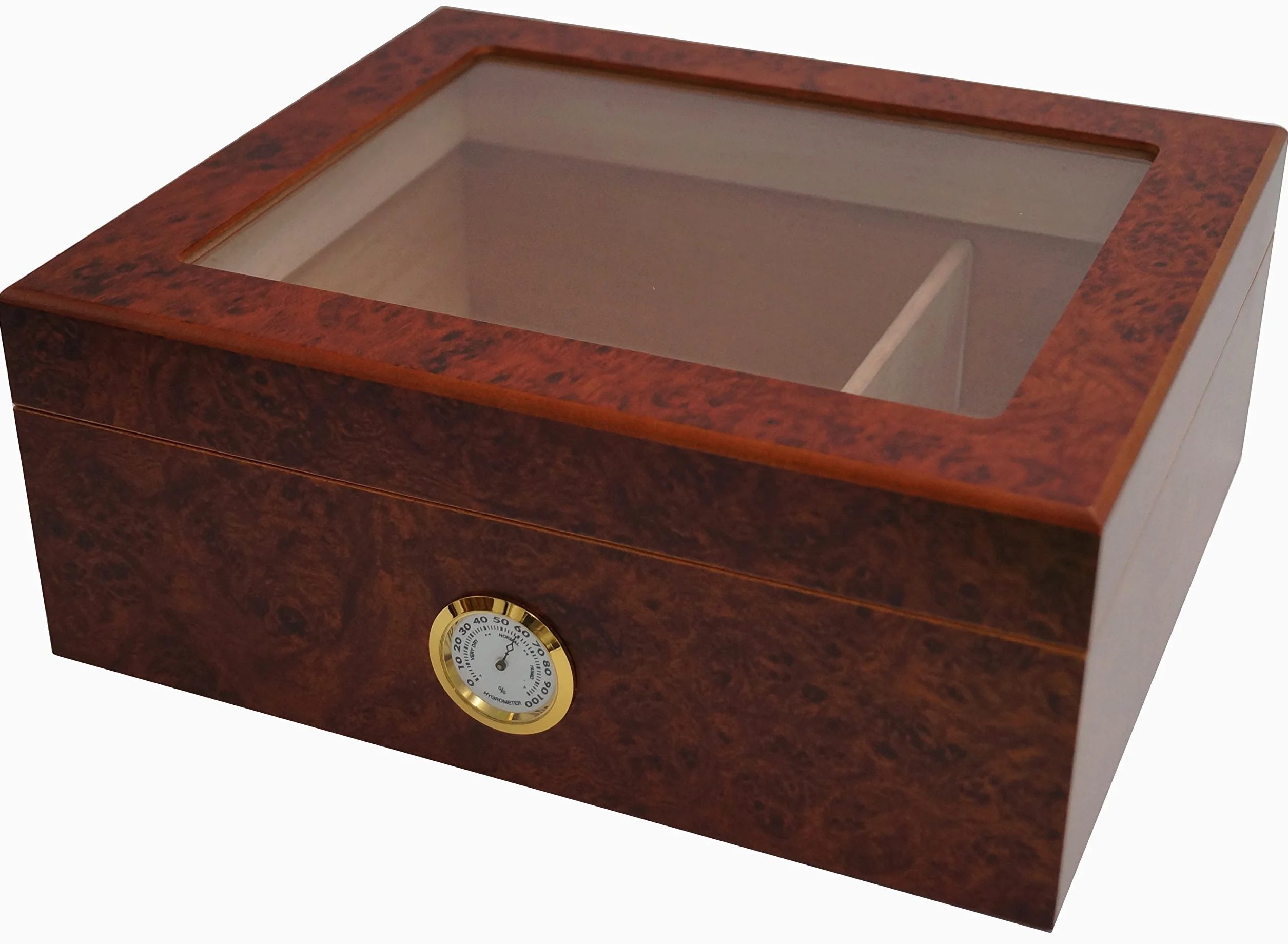 GERMANUS Humidor Desk I z przezroczystą pokrywką na ok. 50 cygar