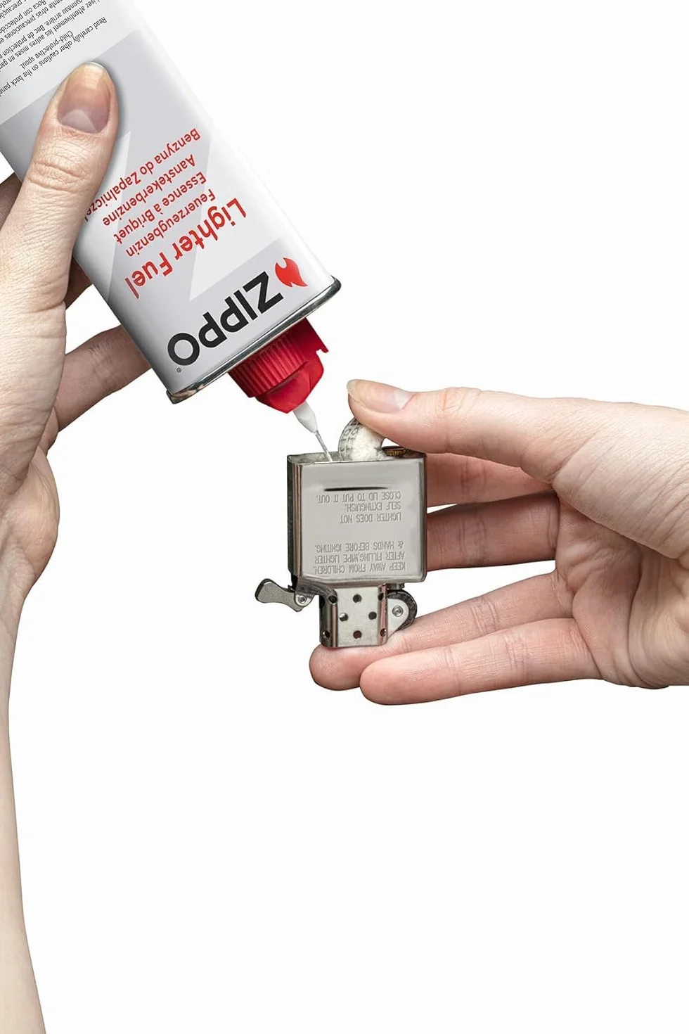 2 x Zippo zapalniczka płynna benzyna benzynowa 125 ml puszka knot + 6 krzemień.
