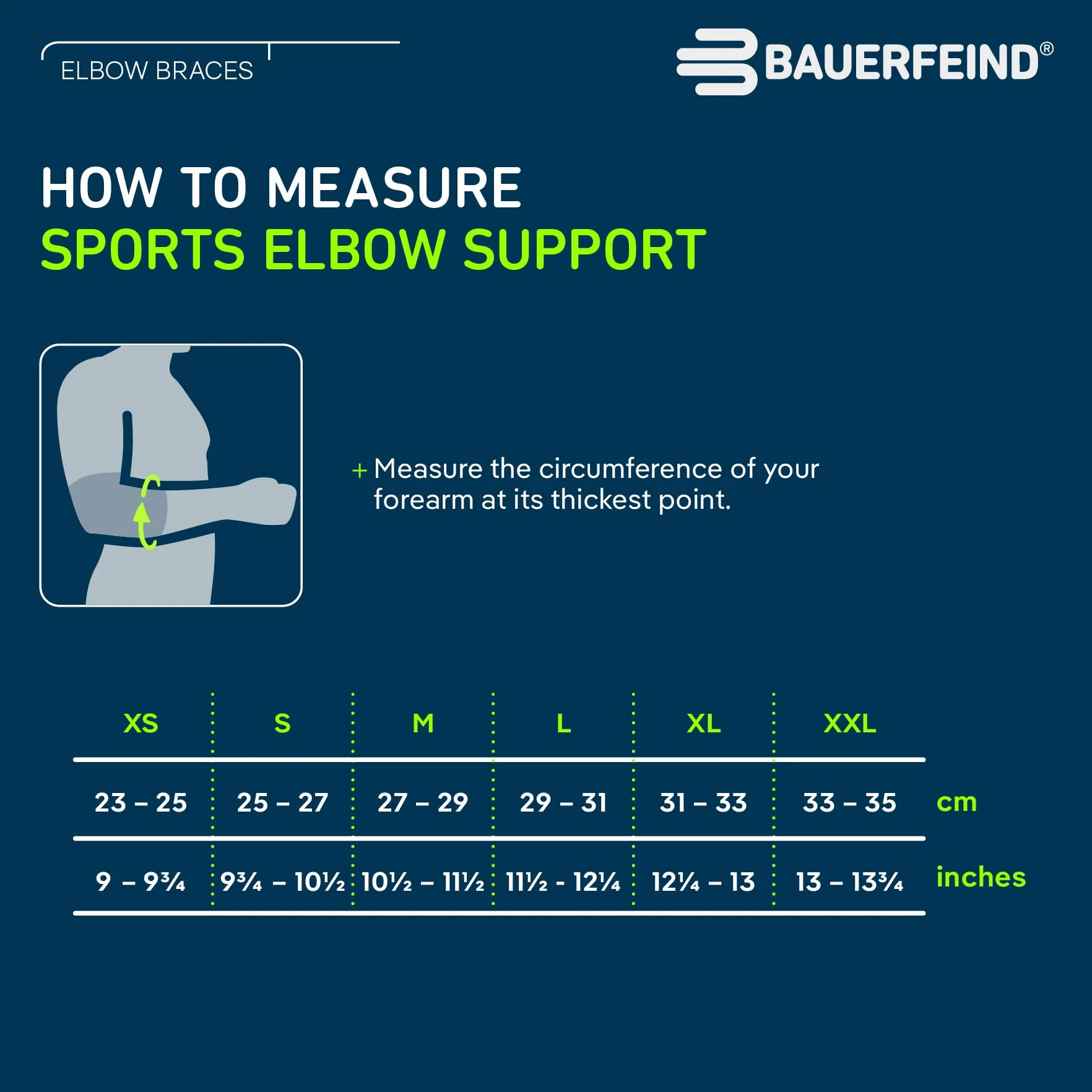 BAUERFEIND Bandaż na łokieć "Elbow Support" na łokieć tenisisty i łokieć golfisty, uniseks