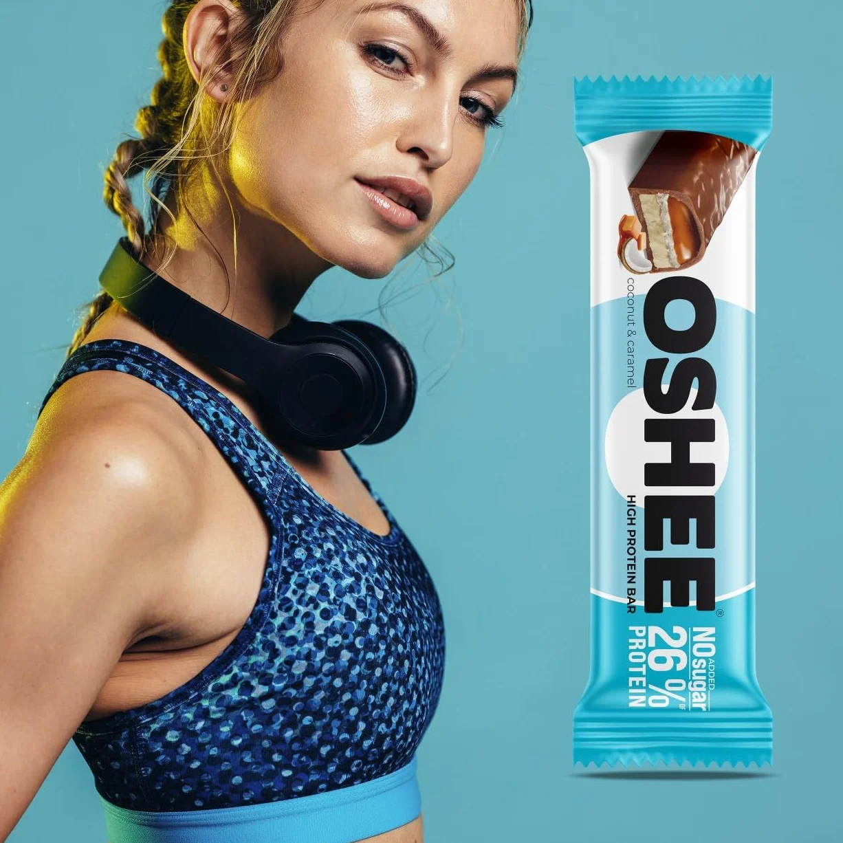 Baton proteinowy Oshee kokos i karmel 48g 12 sztuk