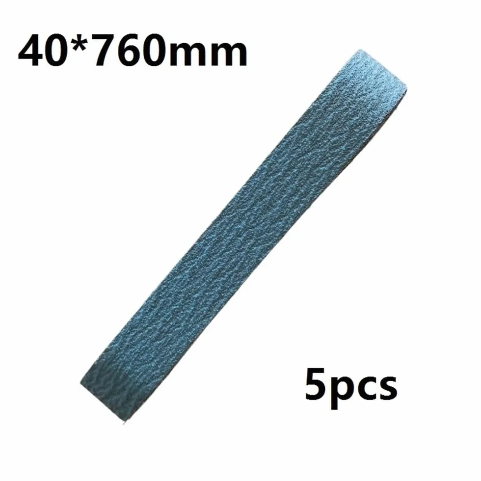 Paski szlifierskie, 5 szt. pasów ściernych z korundu cyrkonowego o gradacji 60, do szlifierek, 40 * 760 mm