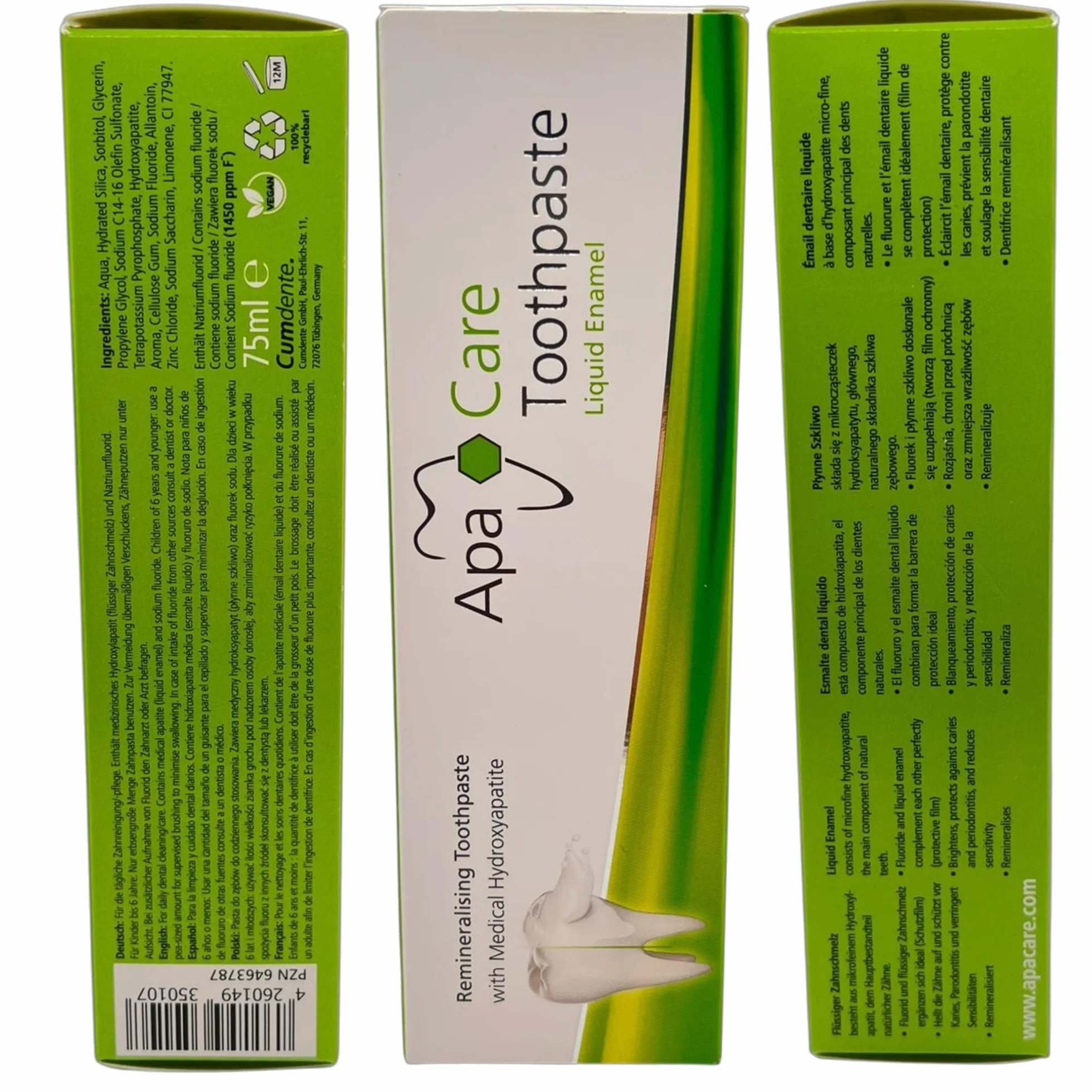 ApaCare Zahncreme, 75 ml Pasta do zębów