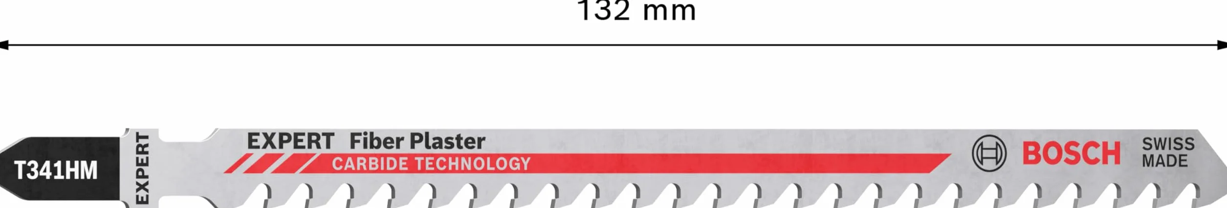 Bosch 3x Brzeszczot do wyrzynarki EXPERT Fiber Plaster T341HM (do Płyty z cementem włóknistym, Płyta gipsowo-kartonowa, Długość 132 mm, Professional Akcesoria Wyrzynarka)