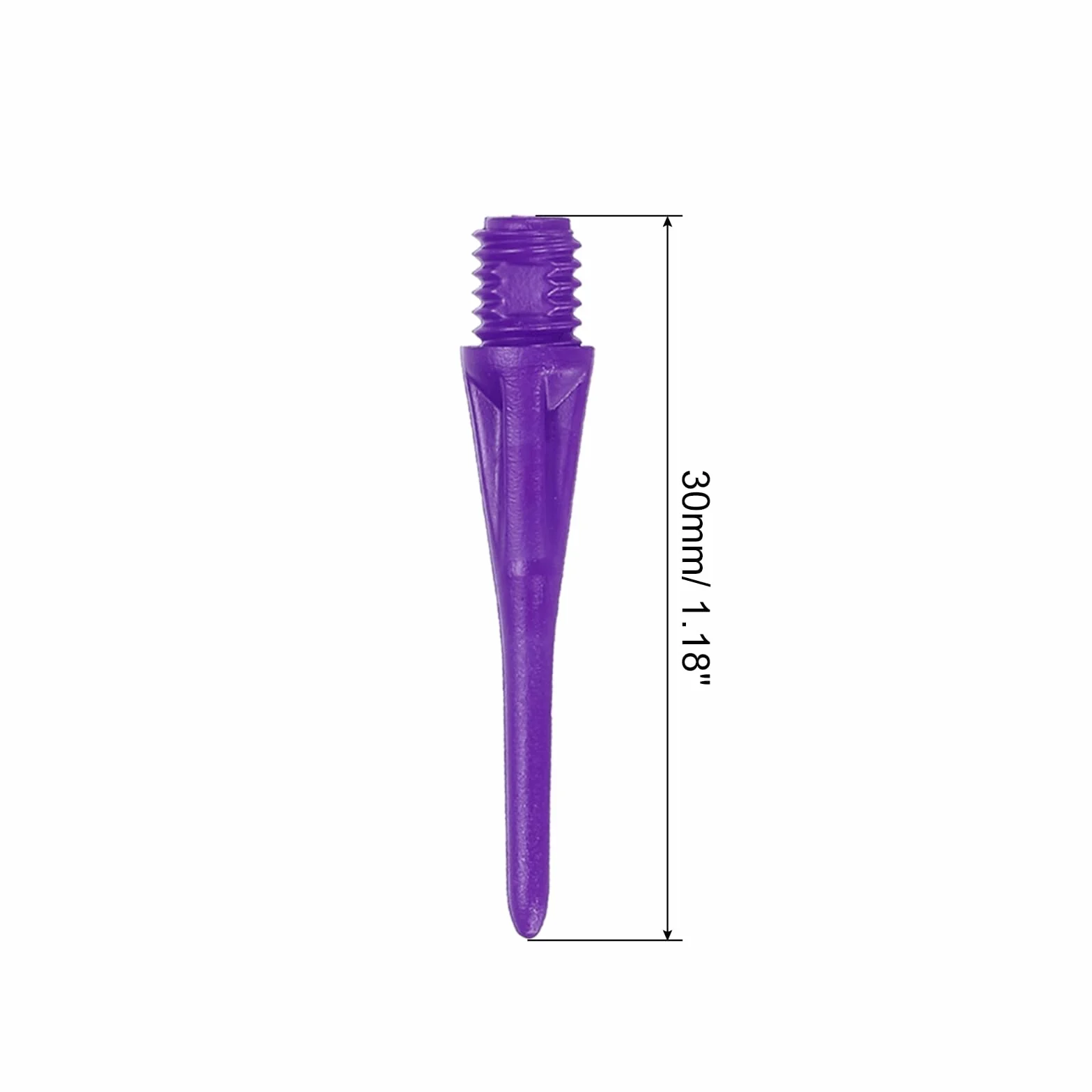 PATIKIL Plastikowe groty do darta, 60 sztuk, gwint 2BA, miękkie końcówki, plastikowe, miękkie końcówki, akcesoria do darta, kolor fioletowy