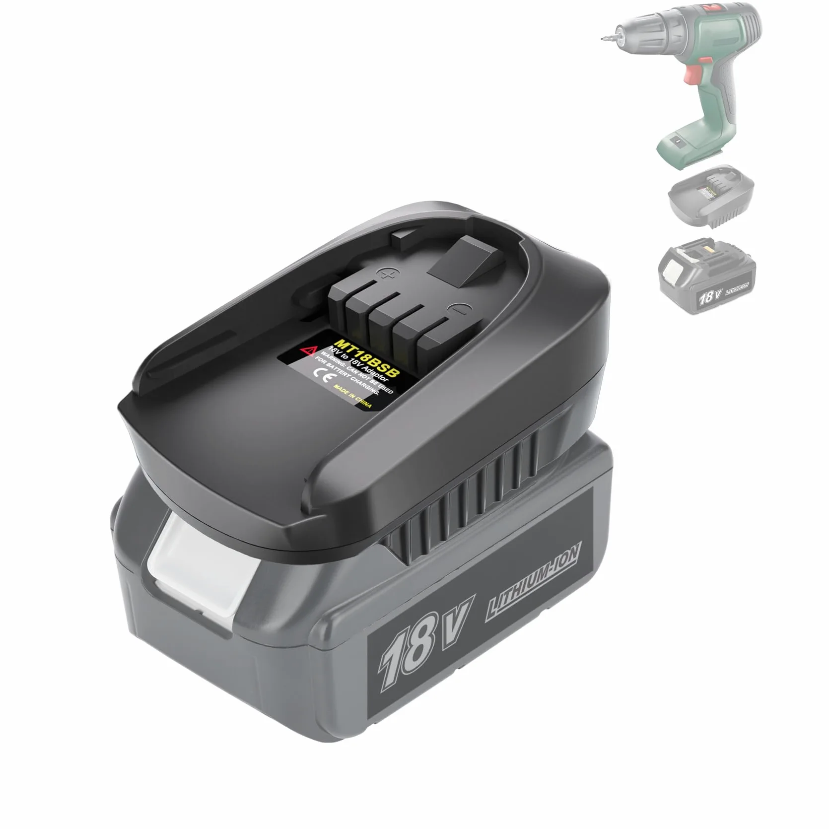 Adapter do akumulatora litowo-jonowego Makita 18 V BL1830 BL1860 BL1850 BL1815 - konwersja do elektronarzędzi Bosch PBA 18 V