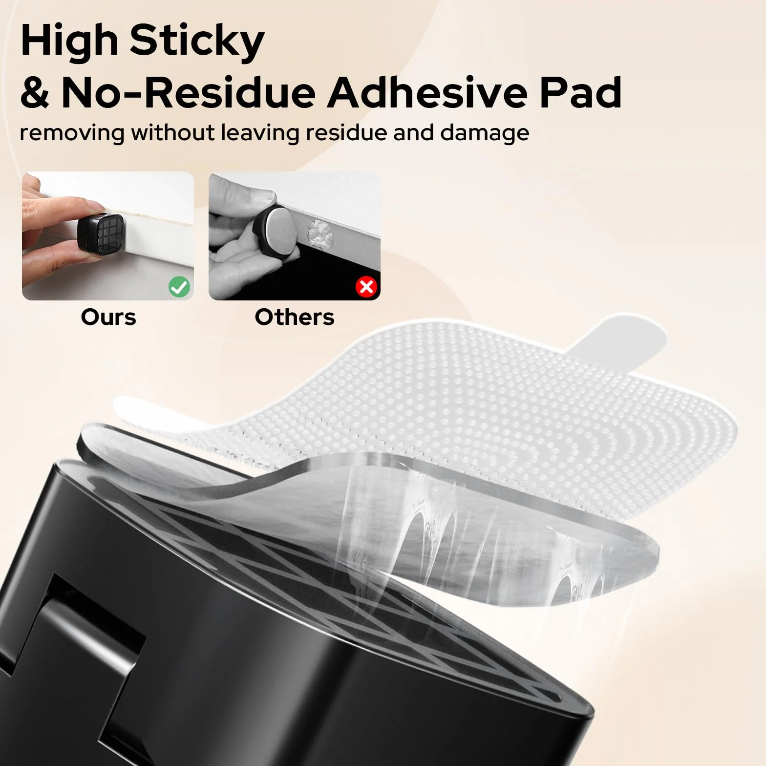 Euqvunn Cable Clips, 8 Pack Magnetyczne Uchwyty na Kable, Gładkie Regulowane Kable, Samoprzylepne Uchwyty na Kable Ładowarki, Uchwyt na Kable do Telefonu USB na Biurko, Stolik Nocny, Samochód(Czarny)