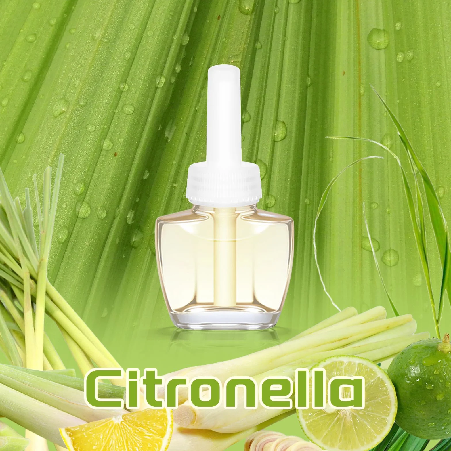 SCENTORINI Citronella wkład z olejkiem zapachowym, kompatybilny z wtyczkami zapachowymi Air Wick i Gladee, 6 x 19 ml, trawa cytrynowa, odświeżacz powietrza