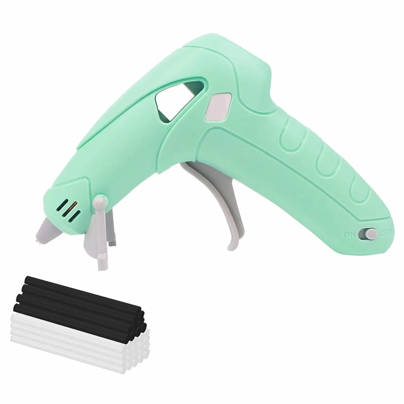 Pistolet Do Kleju Na GorąCo Bezprzewodowy Pistolet Do Klejenia Na Gorąco 7mm Klej W Sztyfcie Bezprzewodowy Pistolet Do Klejenia Naprawa Domu Narzędzia DIY Prezenty Dla Dzieci 2200mAh 90 Min Czas Użytk