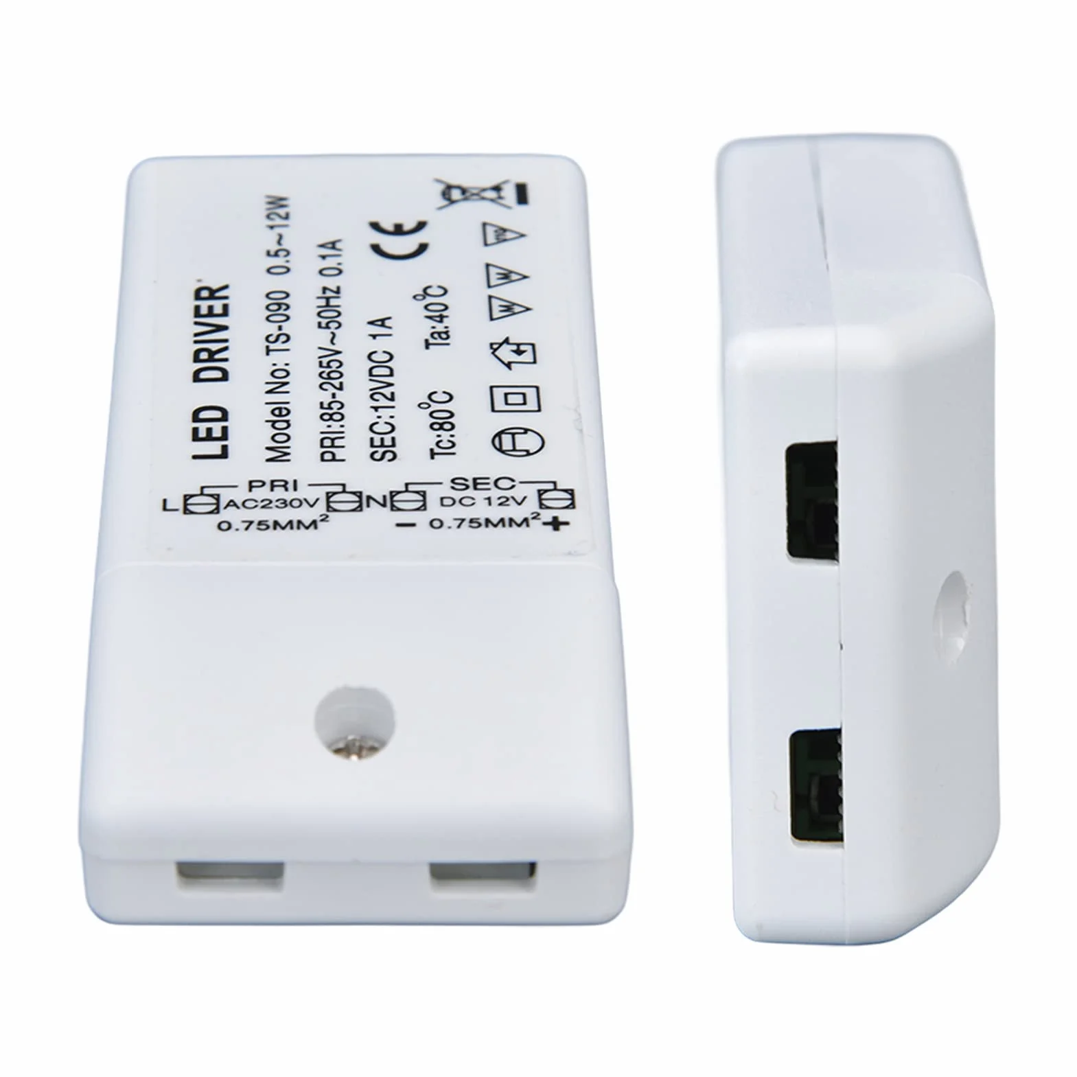 Sterownik LED 12V 12W, Transformator Zasilania ABS, Ochrona Przed Przegrzaniem, 1A DC, 85-265V AC, 90x40x20mm