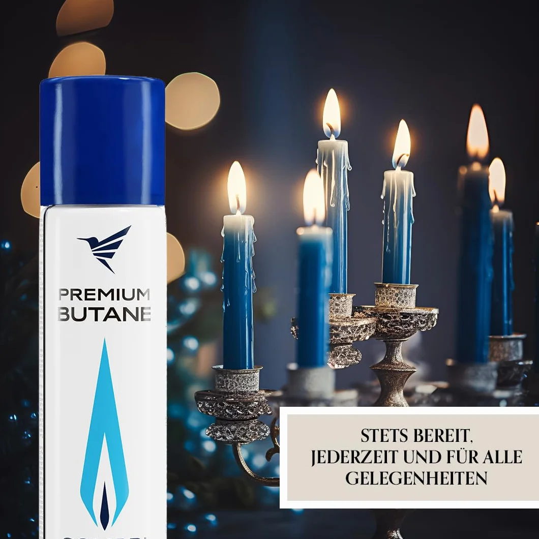 Colibri – gaz butanowy 300 ml do napełniania zapalniczek, palników flambirowych, kuchennych i Bunsena – butelka uzupełniająca gazem do zapalniczek z 99,9994% czystego butanu