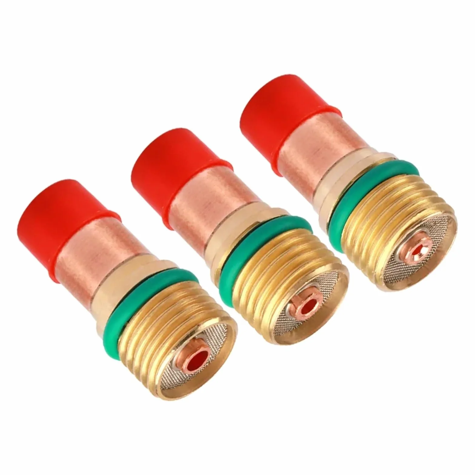 1 zestaw uszczelek i soczewek gazowych do palnika spawalniczego TIG | Dysza 18CG20 + korpus kolektora do WP-17/WP-18/WP-26(2.4MM Kit)