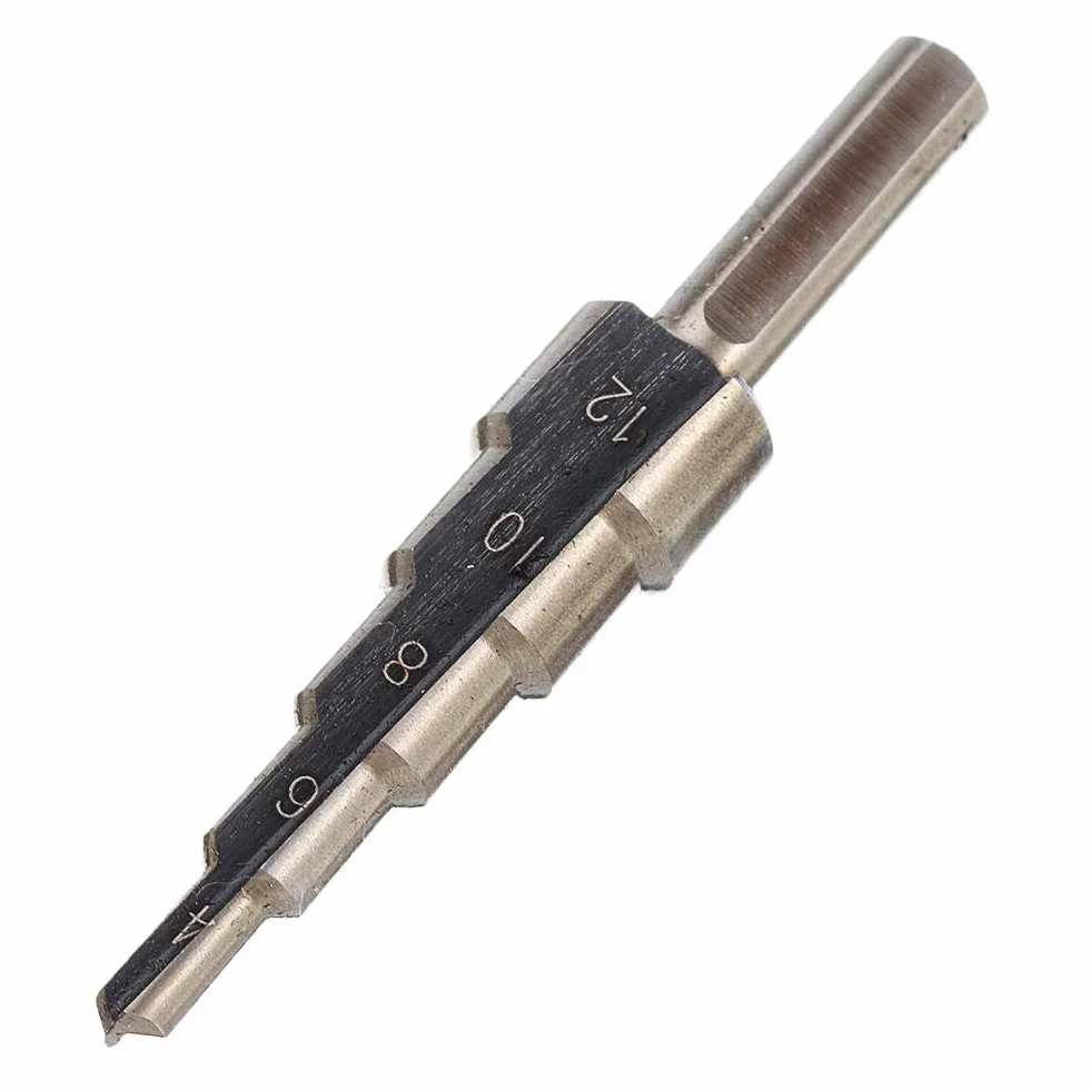 5 sztuk 4-35mm HSS kobaltowy zestaw wierteł stopniowych z wieloma otworami, rozmiar metryczny, z aluminiową obudową (Material : A)