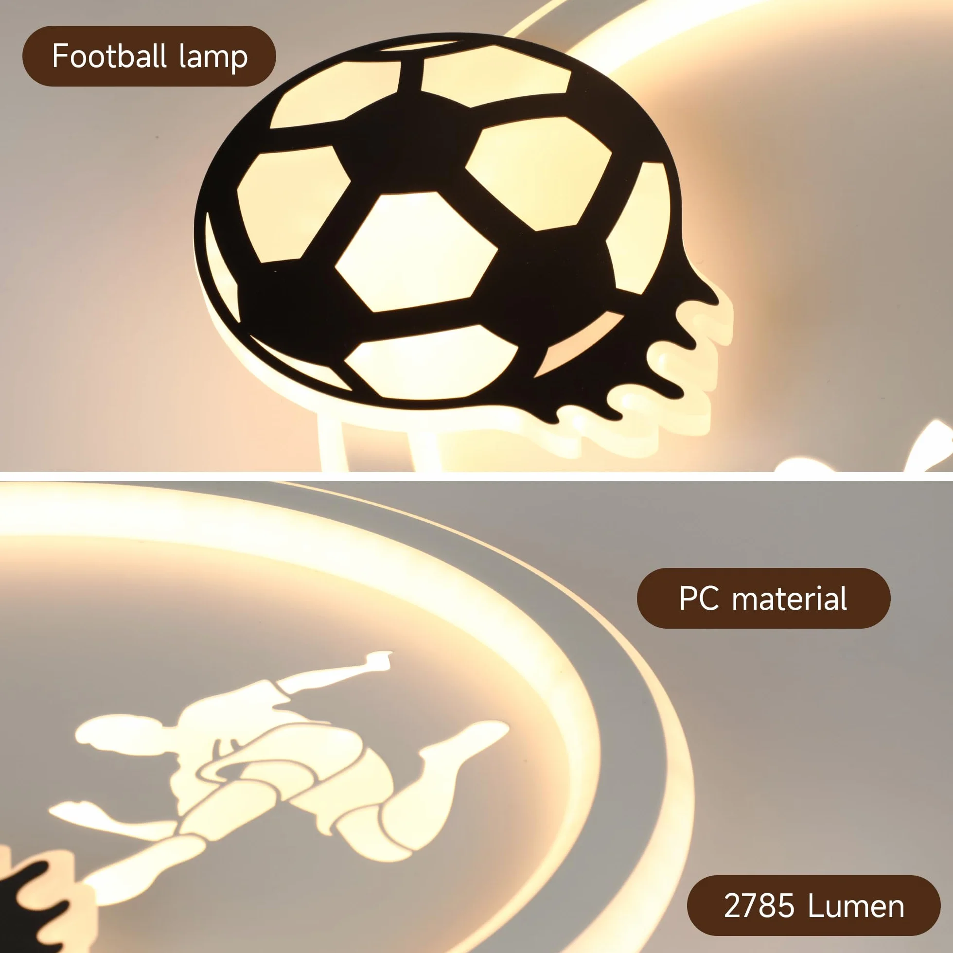 EASY EAGLE Lampa sufitowa LED, ściemniana, lampa sufitowa z pilotem zdalnego sterowania, do salonu, pokoju dziecięcego, sypialni, 34 cm, 3000~6000 K