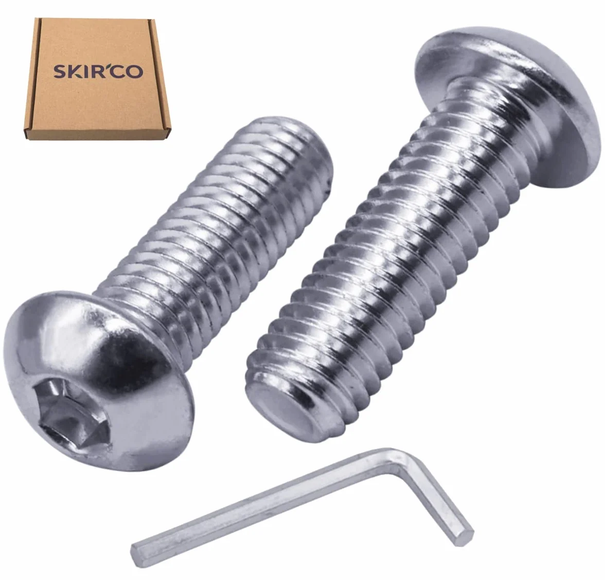 SKIR'CO (10 szt.) Śruby z łbem sześciokątnym M8 x 25 mm, śruby maszynowe, śruby nasadowe