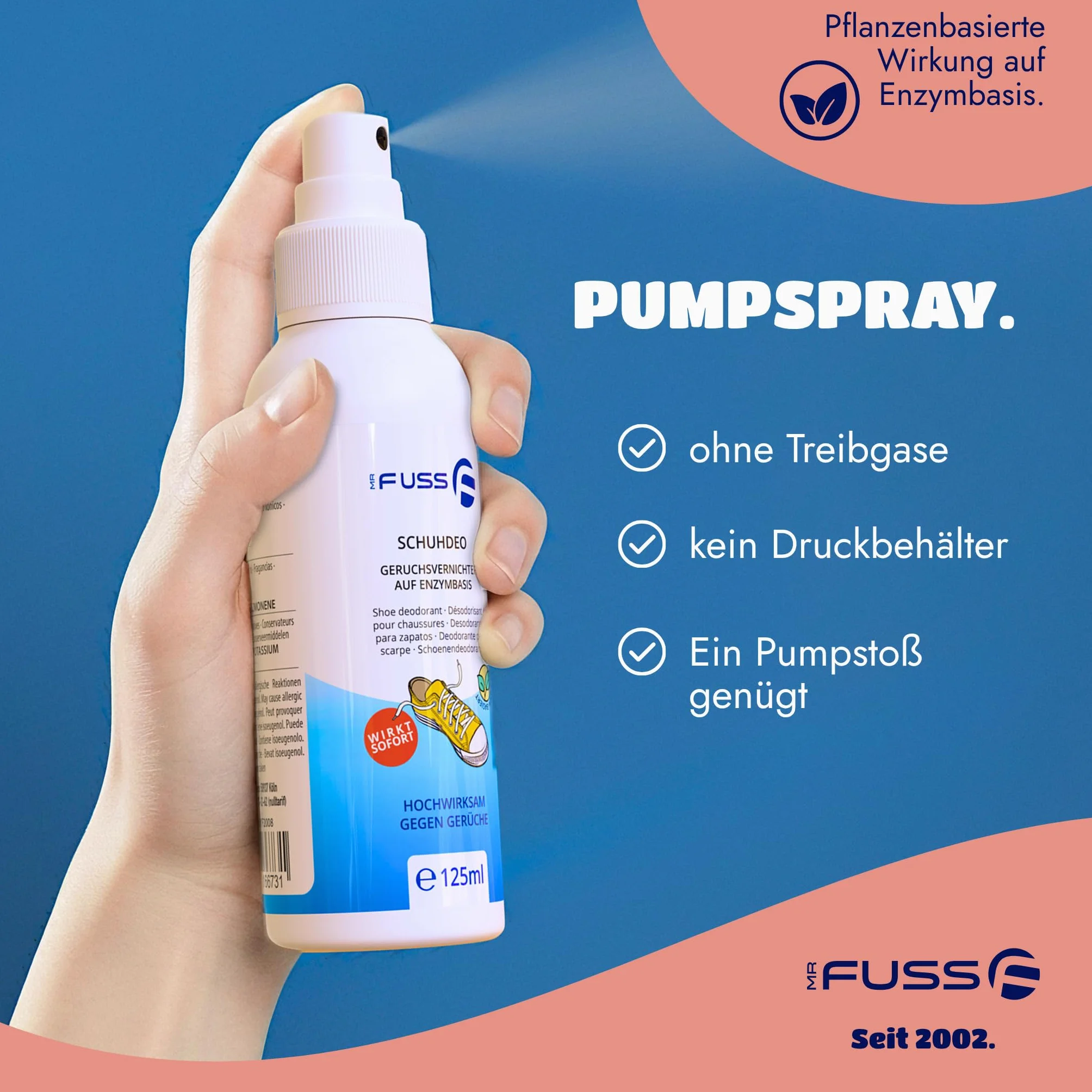 Mr. Fuss Dezodorant do butów neutralizator zapachów spray 125 ml