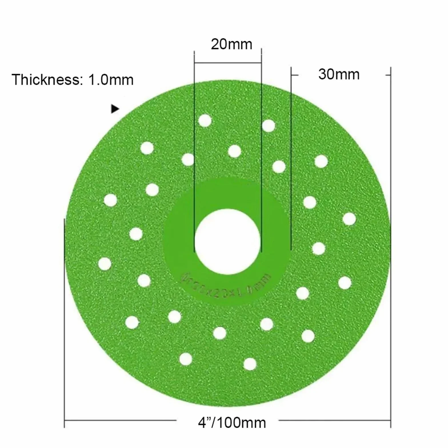 Tarcza do cięcia porcelany, Tarcza do cięcia płyt skalnych 4 cale 8/20 szt. Ostrze diamentowe Porcelanowa płytka ceramiczna Szkło Suche i mokre(20pcs)