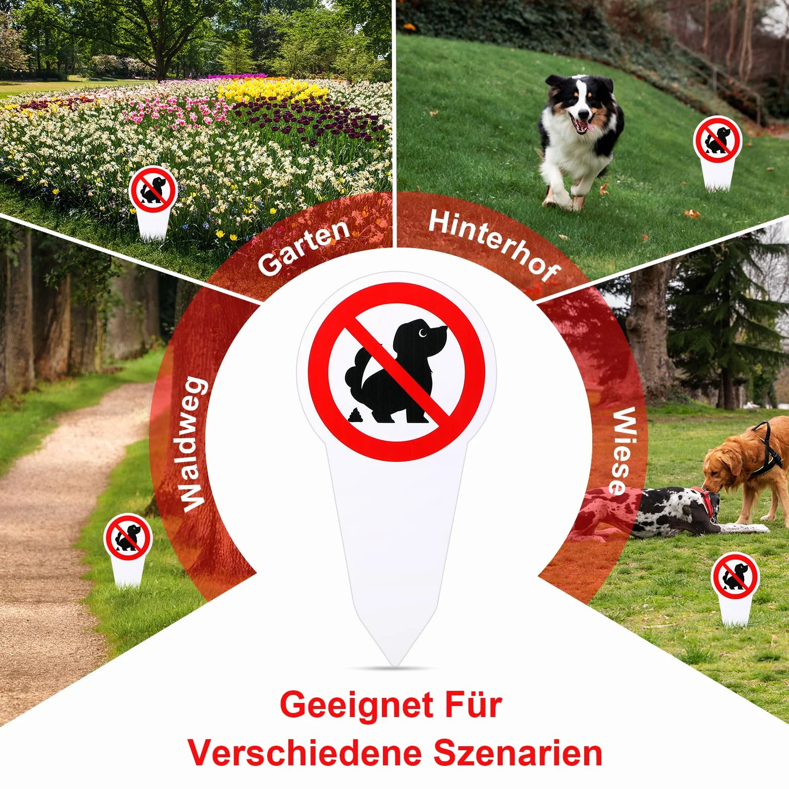 8 sztuk tabliczka bez toalety dla psa tabliczka duża 30 x 15 cm Das ist Keine Hundekload Tabliczka z psem Zakaz kupowania na czyste drogi, trawnik, park, plac zabaw