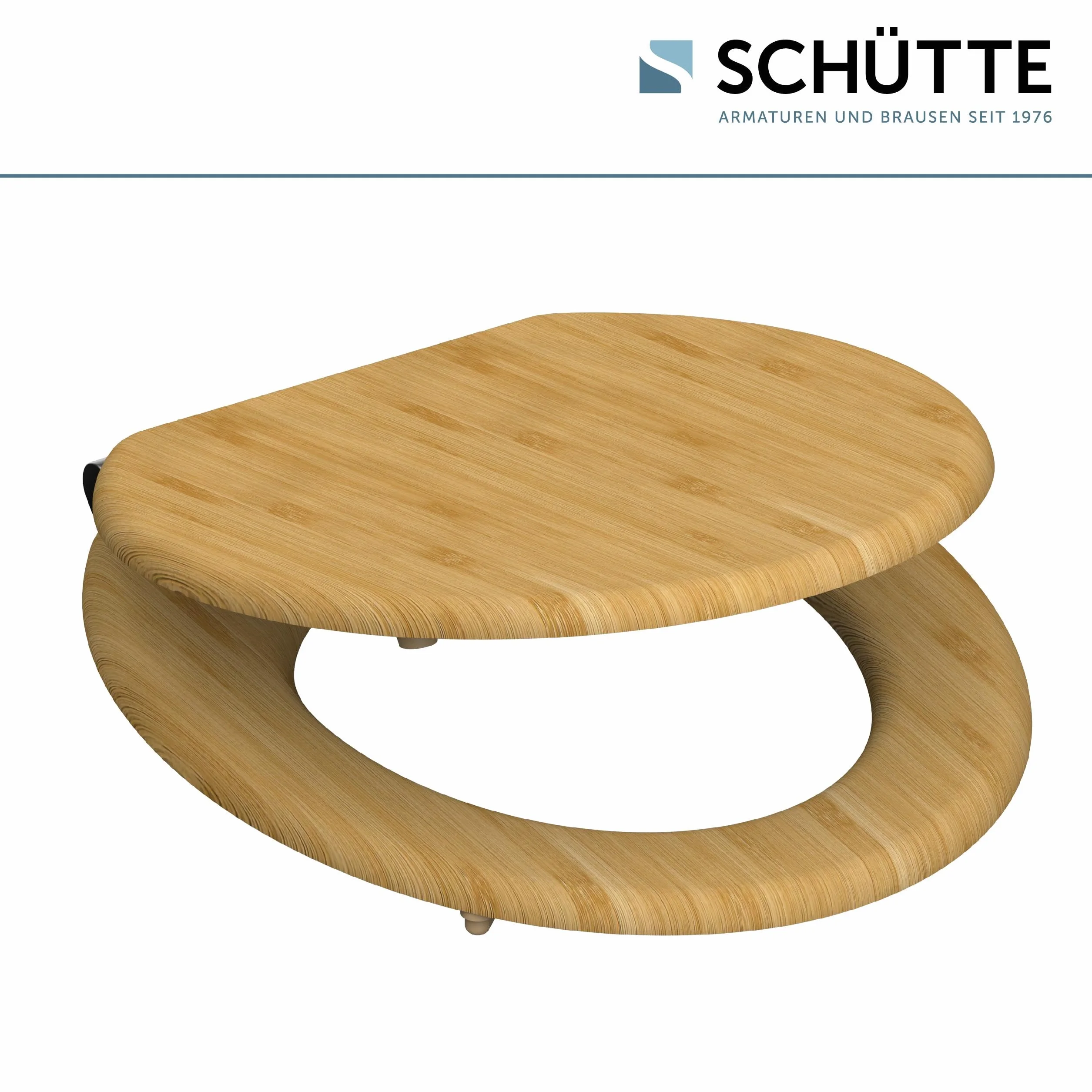 Schütte Deska sedesowa BAMBOO wolnoopadająca, masywna bambusowa deska sedesowa, trwała deska sedesowa z drewna bambusowego, maksymalne obciążenie 150 kg