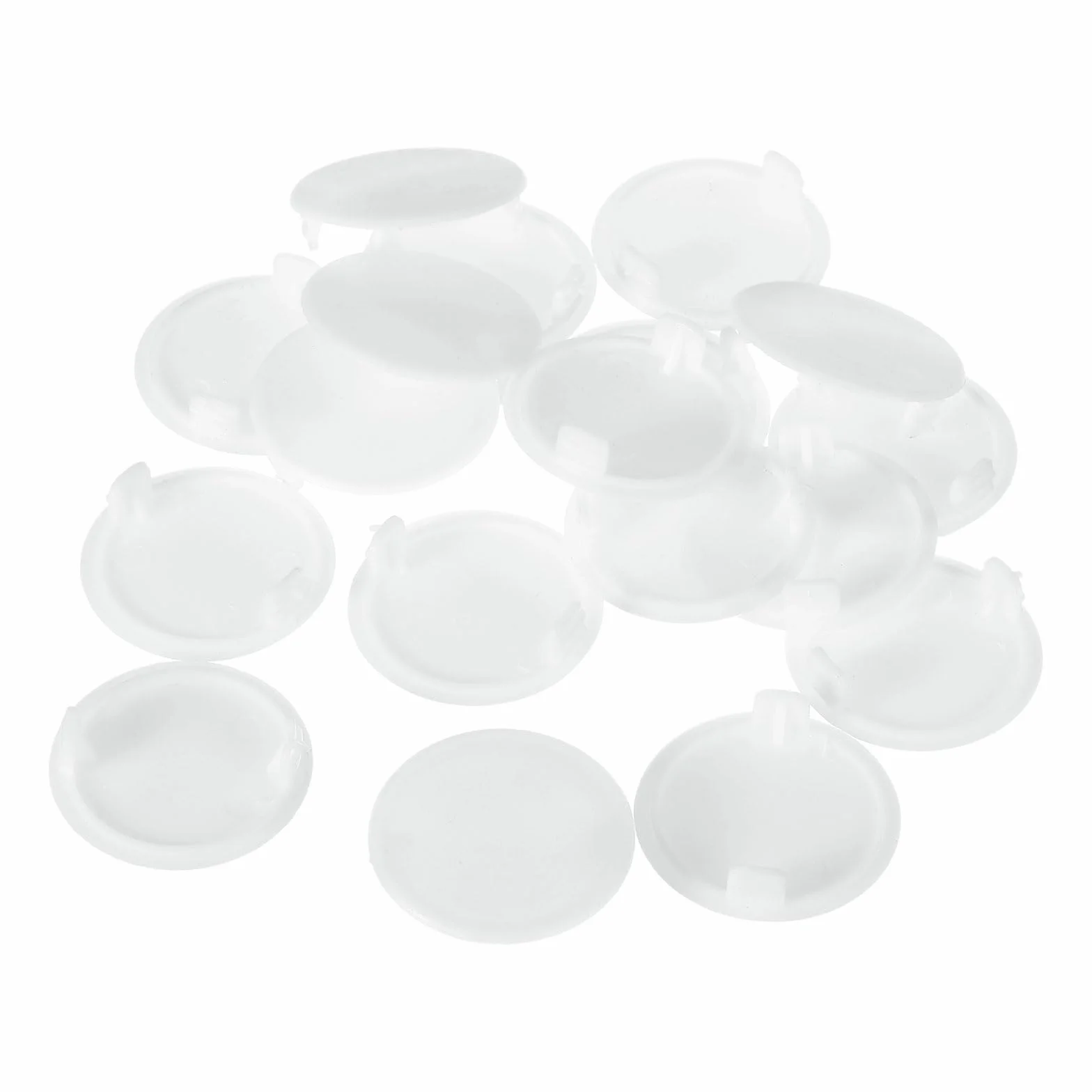 QUARKZMAN Zawiasy z osłonami otworów, 18 sztuk 35mm (1-3/8") średnica wewnętrzna - plastikowa osłona na zawieszenie do ukrytych zawiasów, okrągła, typu flush, na meble, szafki (Biały)