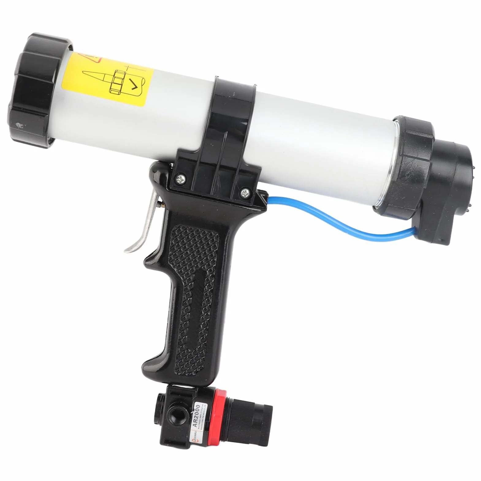 Marhynchus Pneumatyczne Narzędzie do Uszczelniania, Pistolet do Uszczelniania Bez Kropli ze Stopu Aluminium, Aplikator 3 w 1 Dekoracji Wnętrz i Złączy Zlewu (310ml)