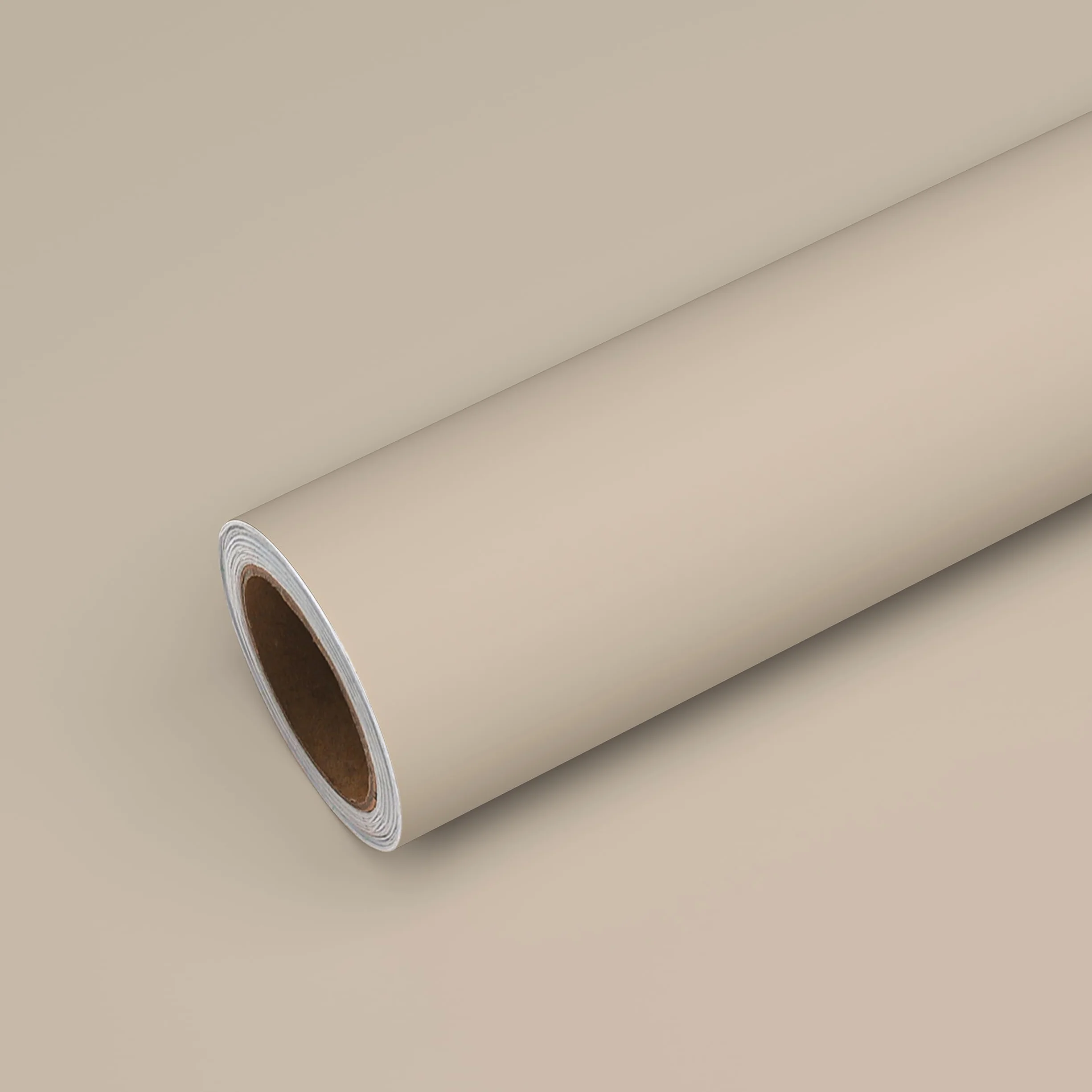 VEELIKE Matowa beżowa tapeta winylowa samoprzylepna 40 cm × 900 cm