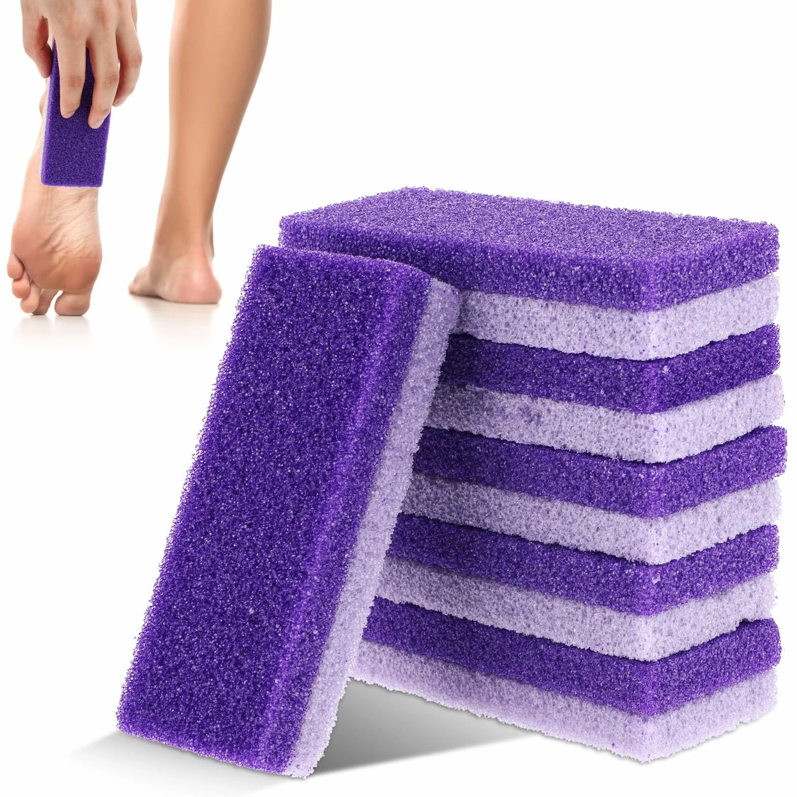 Pumeks do usuwania odcisków stóp, delikatny i skuteczny skrobak do stóp, usuwa martwy naskórek, narzędzie do pedicure, dla jedwabistych stóp, 6 szt