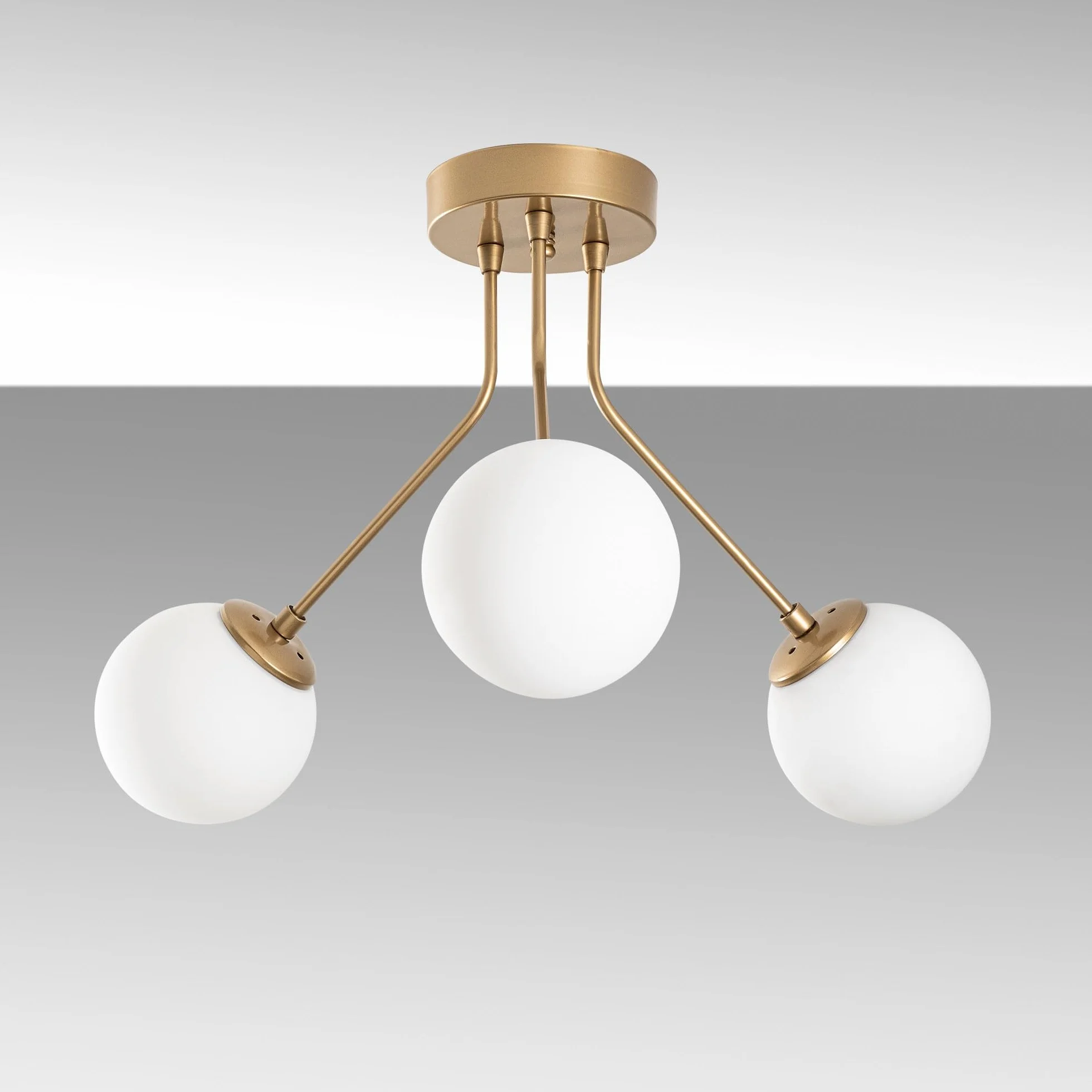 Opviq Elegancki złoty żyrandol, metalowy korpus, średnica 56 cm, wysokość 40 cm | 3 x gniazdo E14, nie regulowane, idealne do salonu i jadalni, stylowe wzornictwo